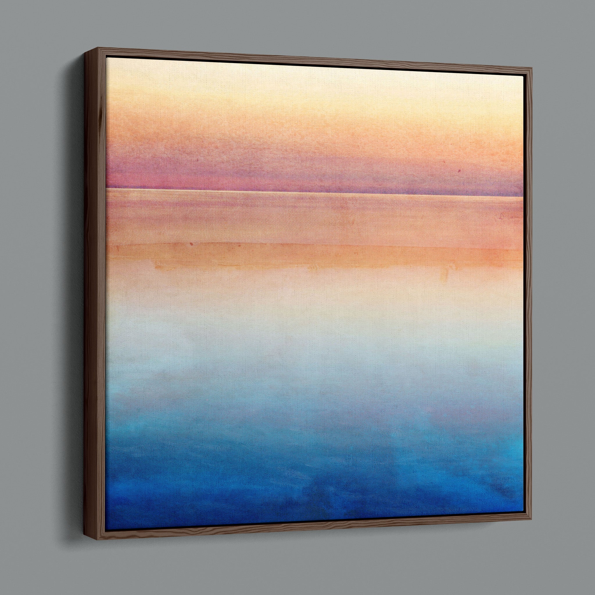 Orange and Blue Abstract Landscape