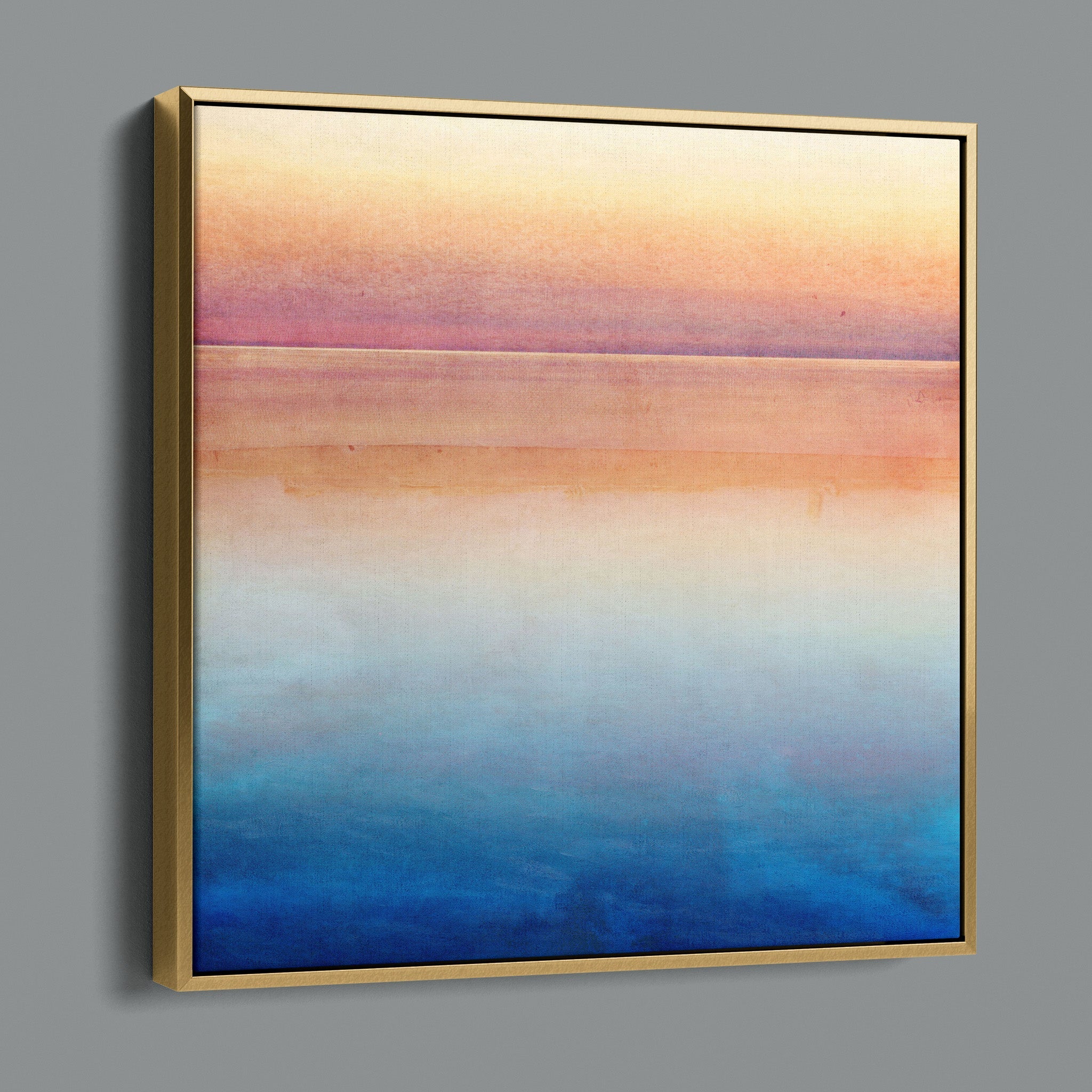 Orange and Blue Abstract Landscape