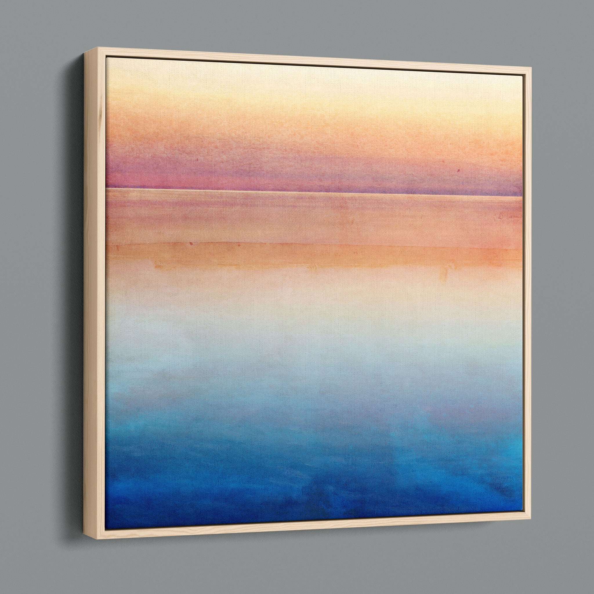 Orange and Blue Abstract Landscape