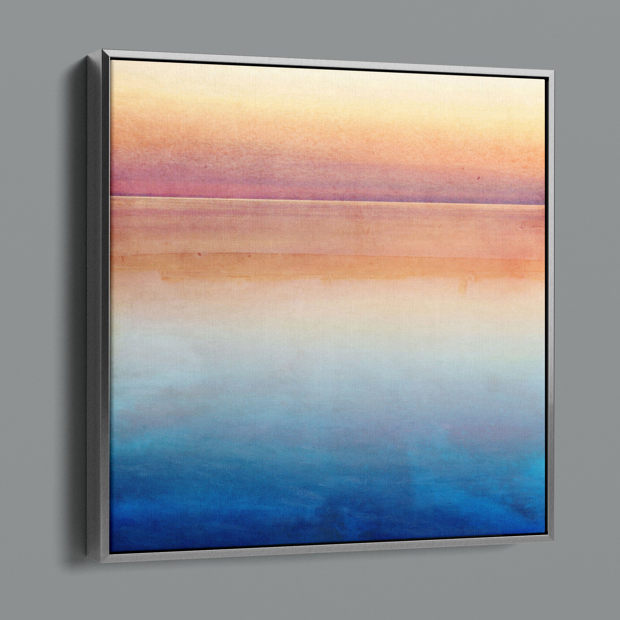 Orange and Blue Abstract Landscape