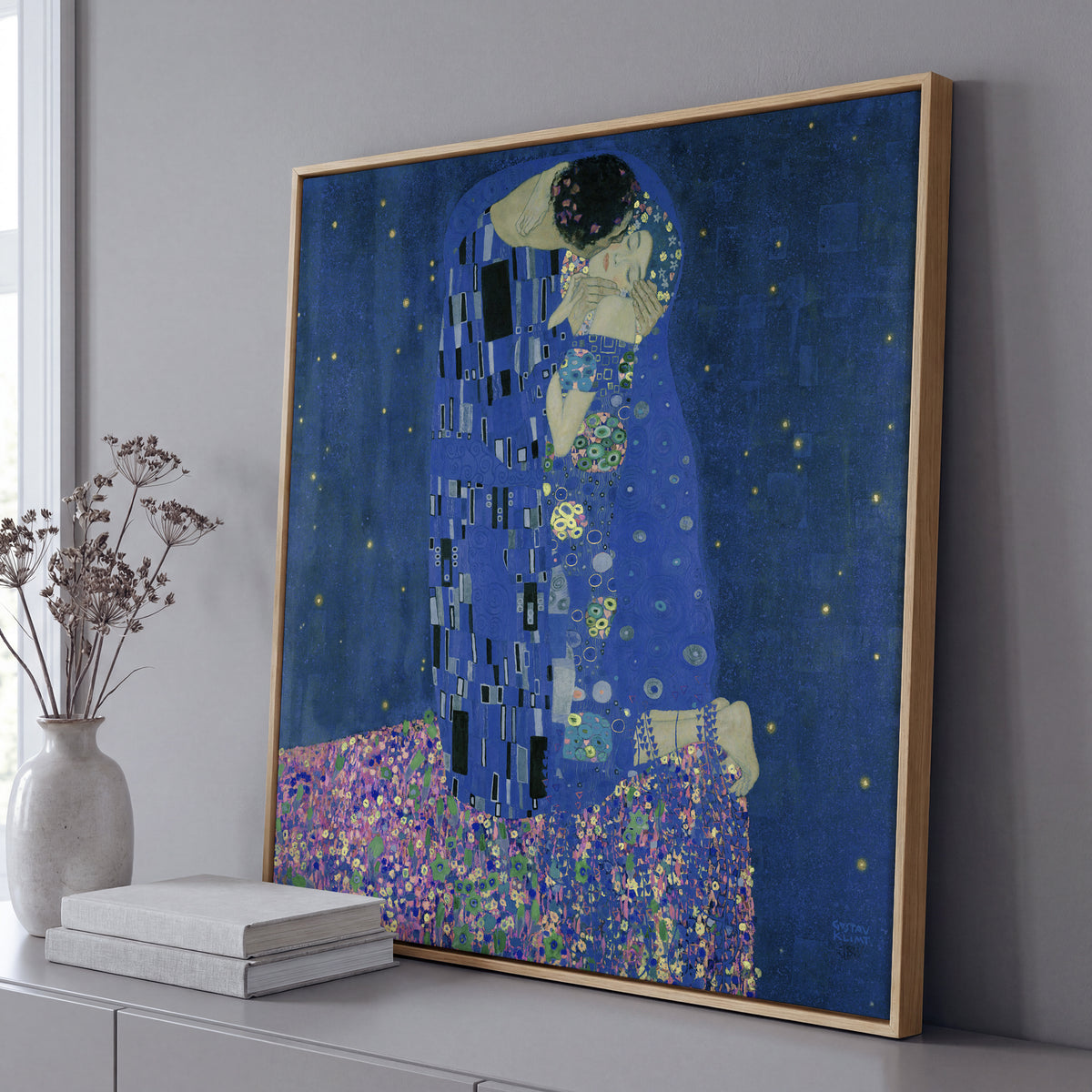 Night Kiss after Gustav Klimt The Kiss