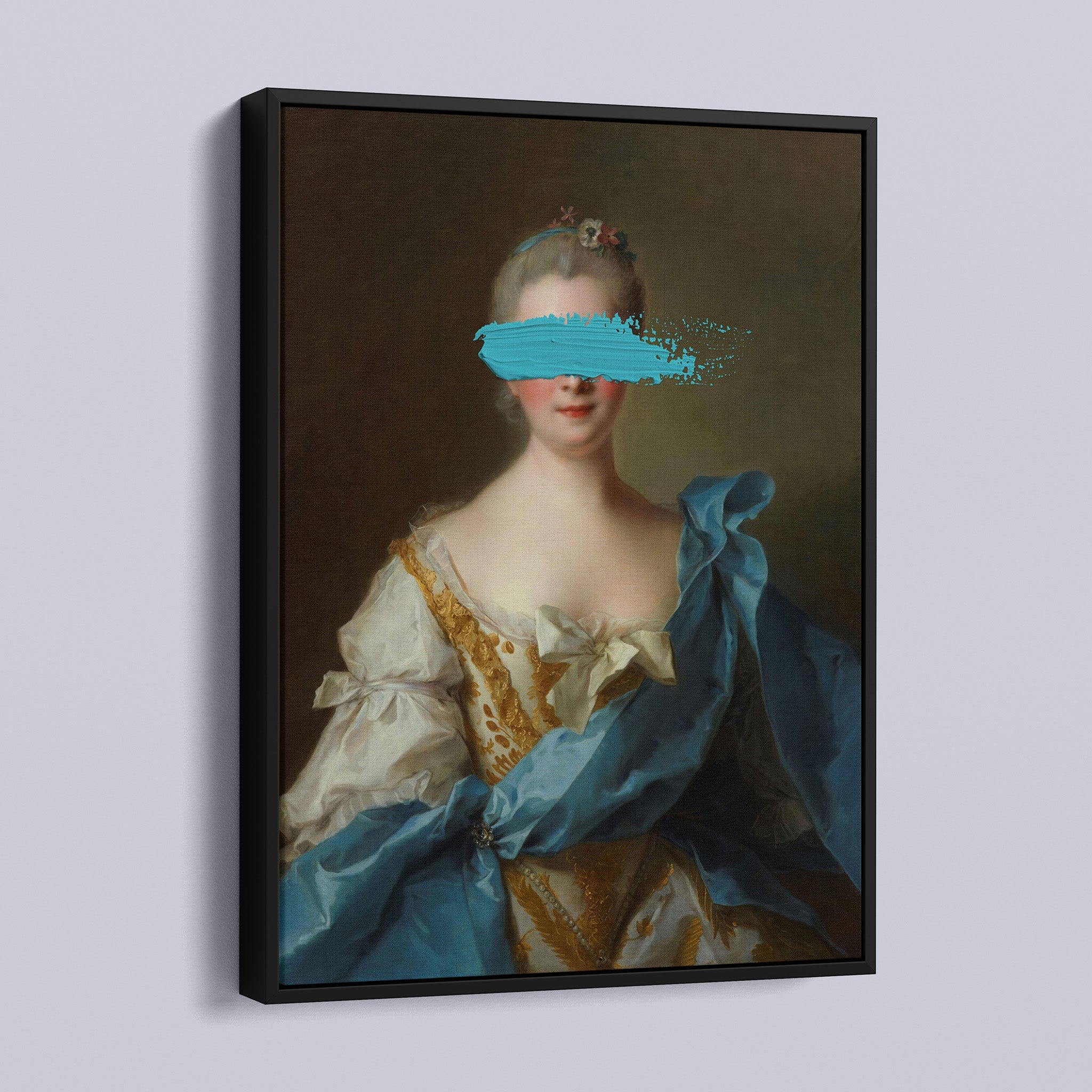 Paint stroke over Madame de La Porte - Jean-Marc Nattier