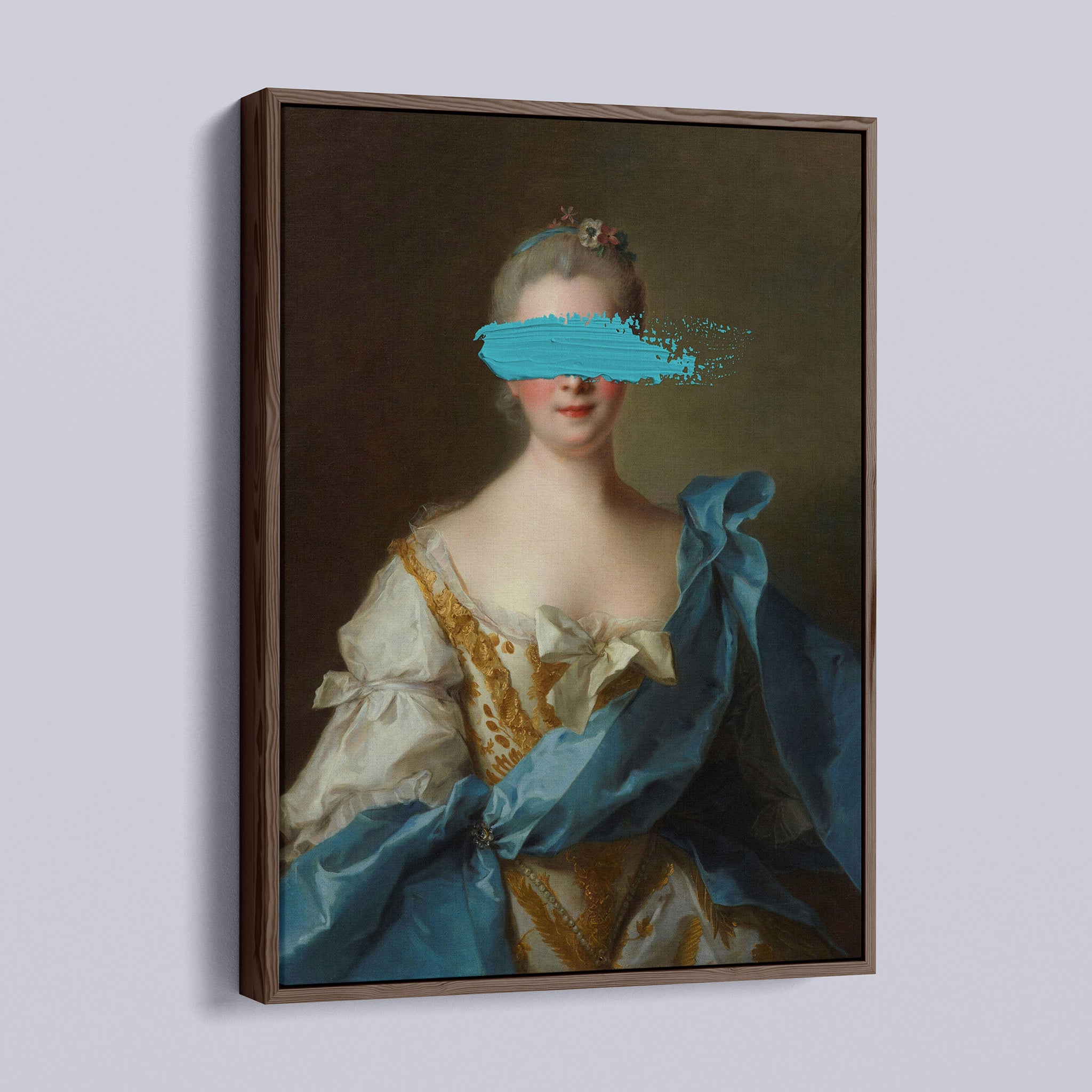 Paint stroke over Madame de La Porte - Jean-Marc Nattier