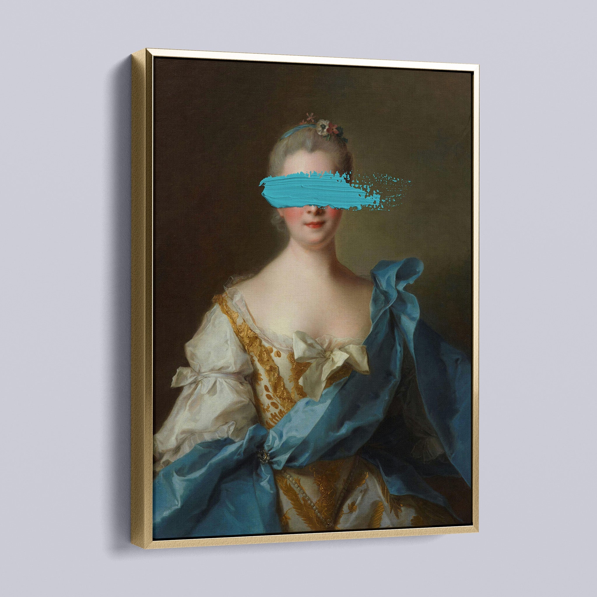 Paint stroke over Madame de La Porte - Jean-Marc Nattier