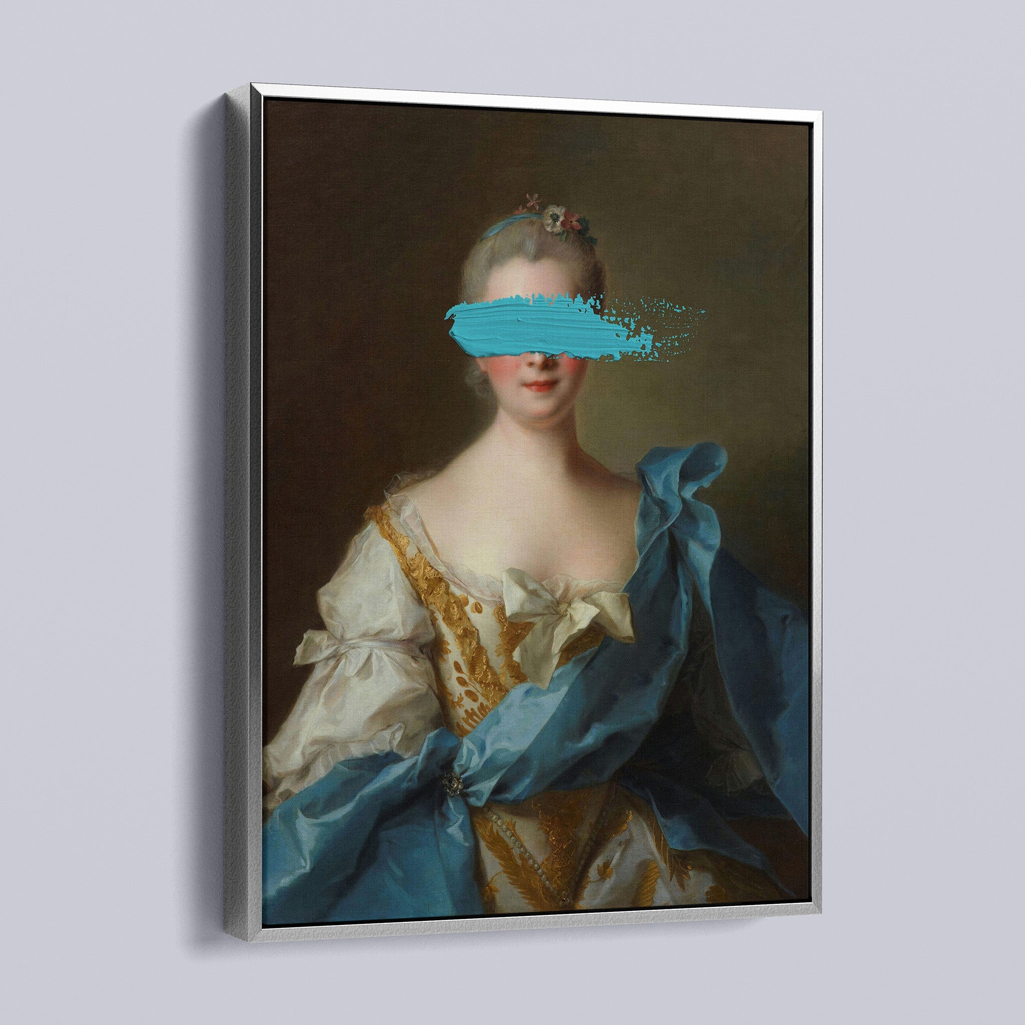 Paint stroke over Madame de La Porte - Jean-Marc Nattier