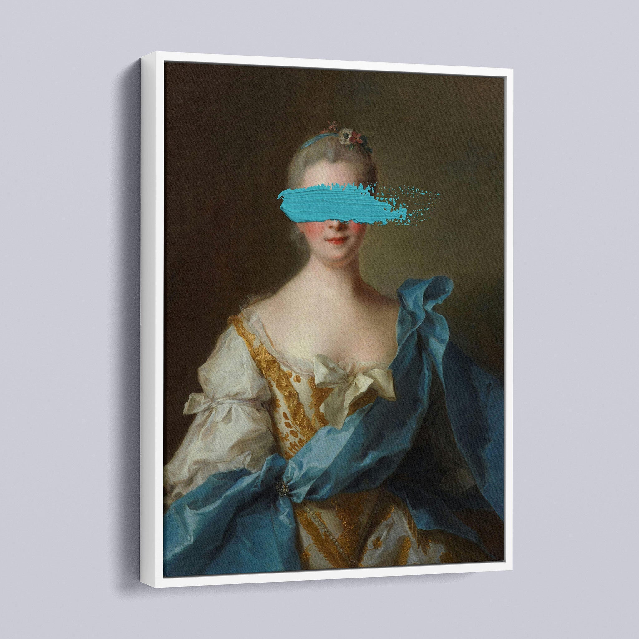 Paint stroke over Madame de La Porte - Jean-Marc Nattier