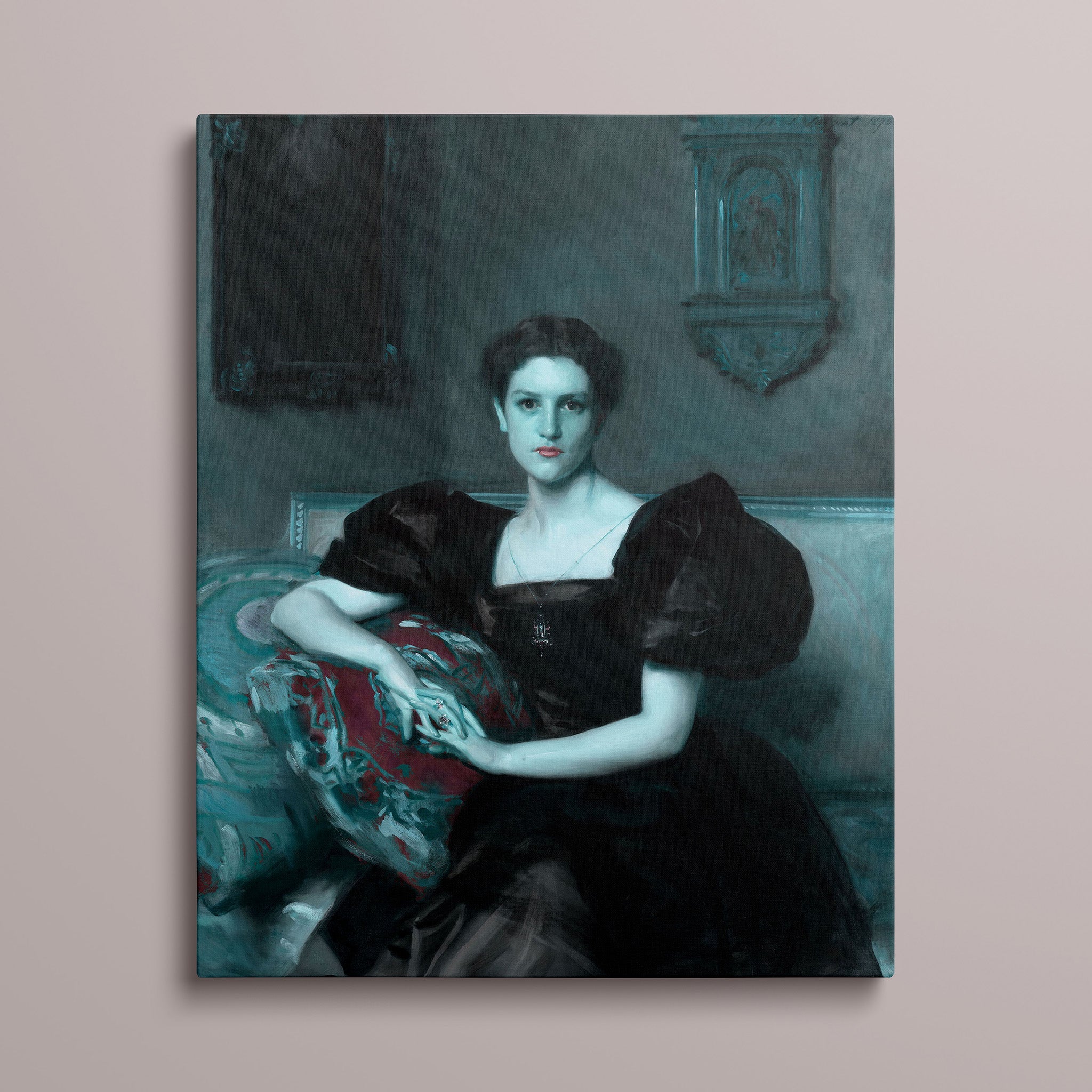 Ghostly - Blue Red with Vampire teeth