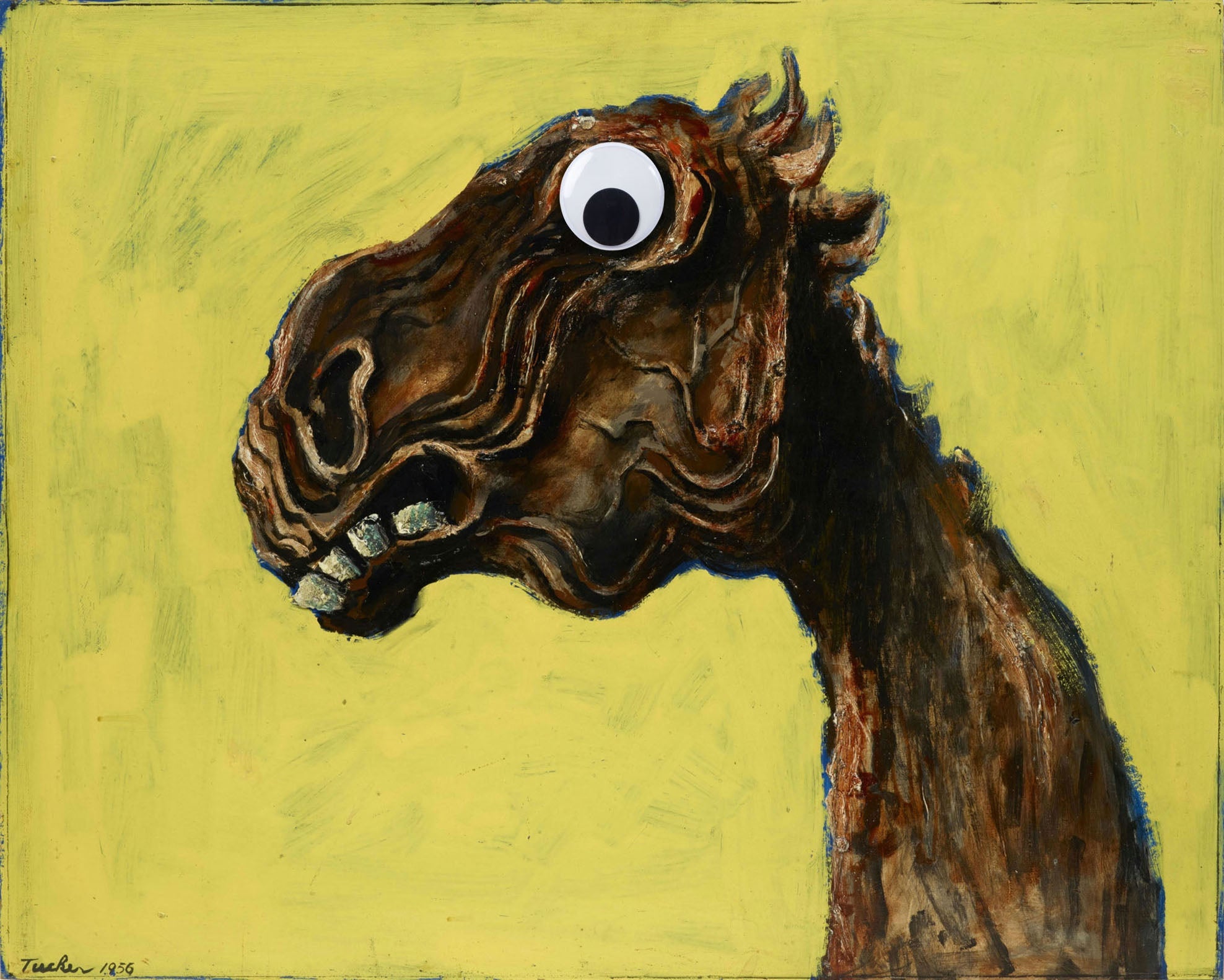 Apocalyptic Horse by Albert Tuckergoogly | Whimsical 5x4 Painting