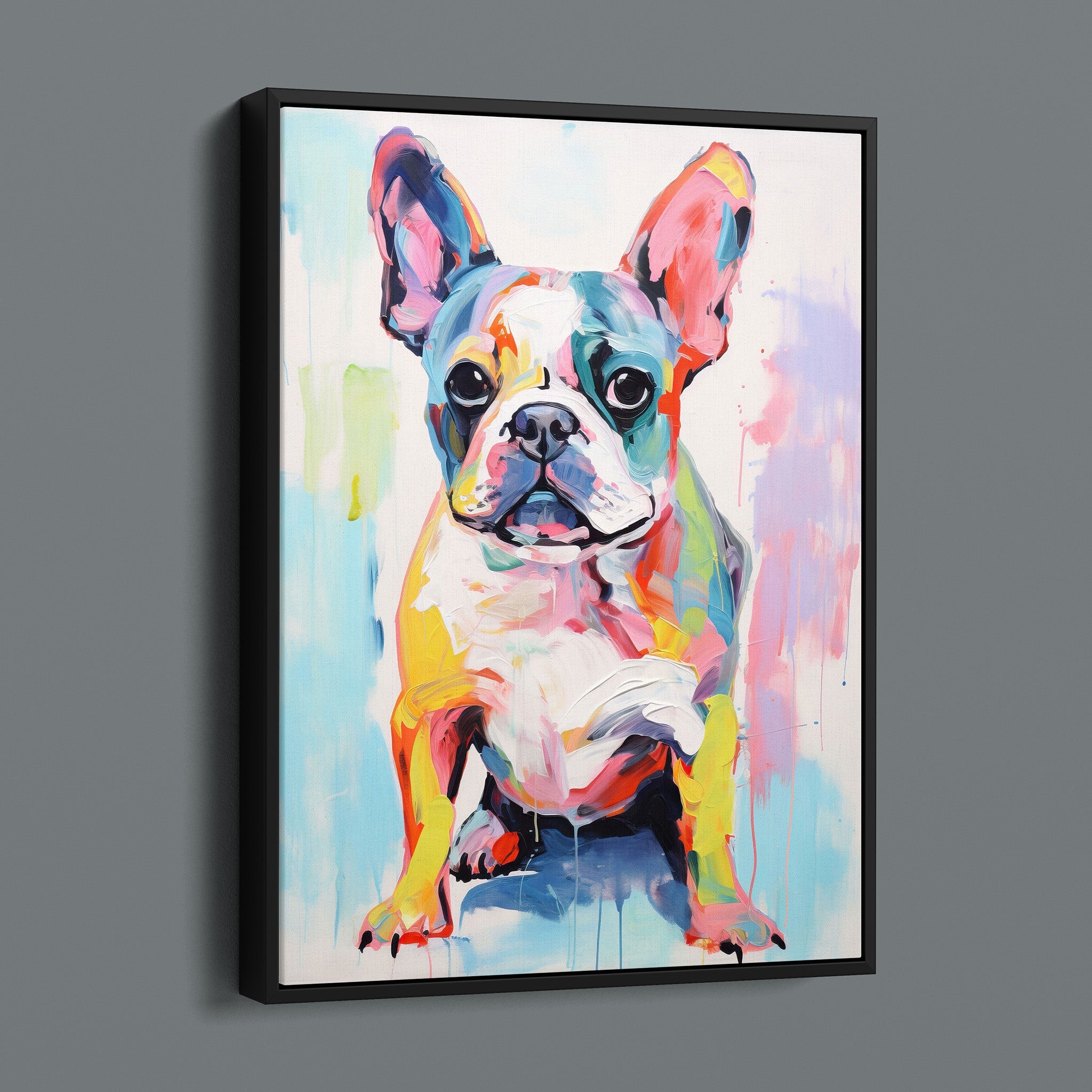 Frenchie Impasto - Bold Colorful Happy Puppy