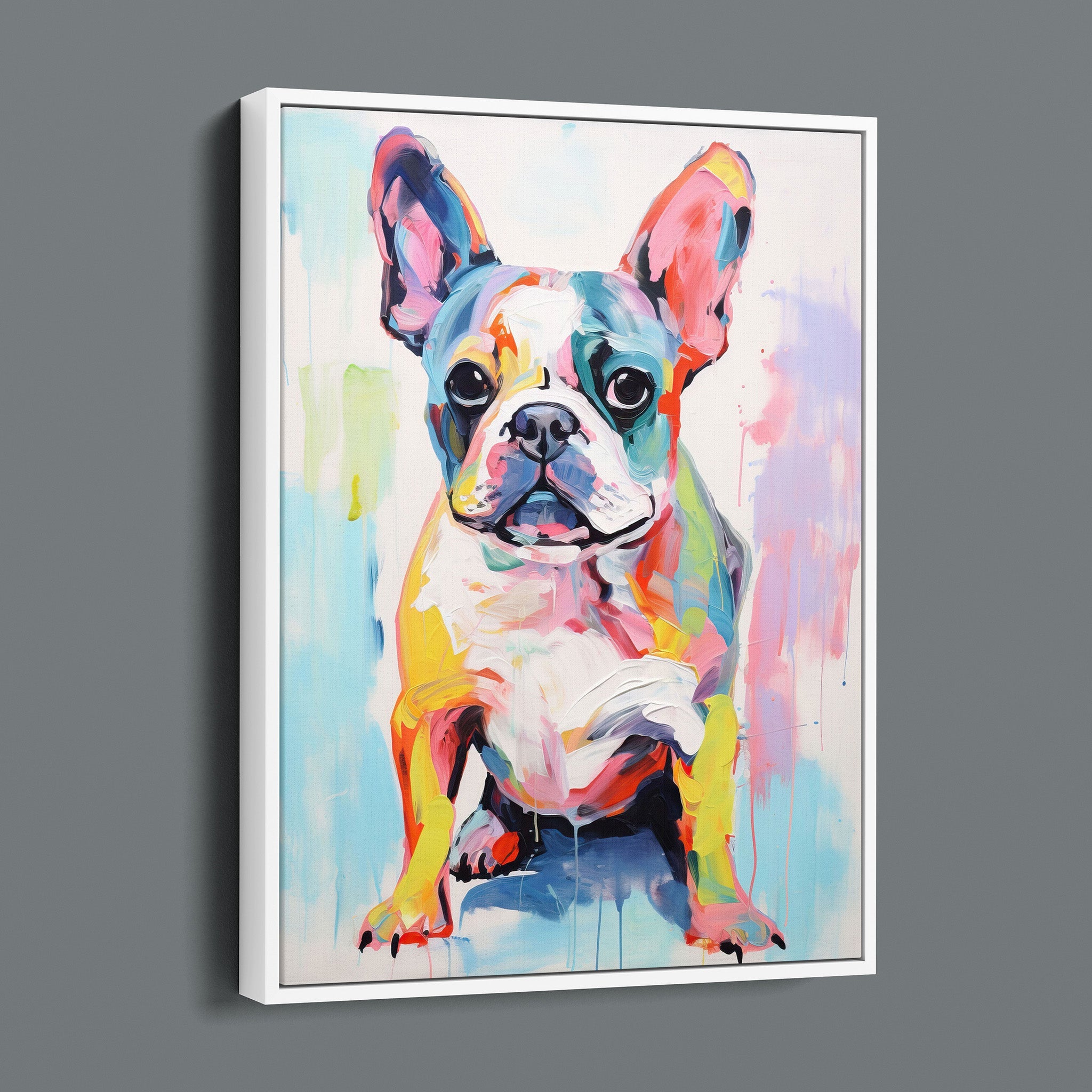 Frenchie Impasto - Bold Colorful Happy Puppy