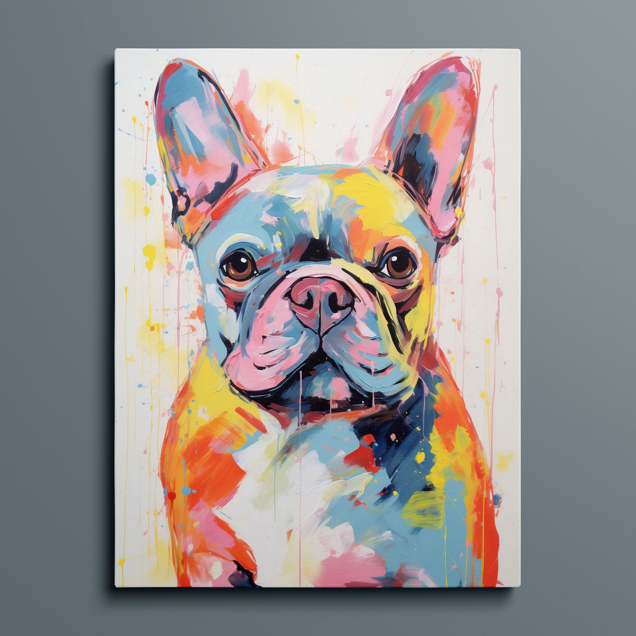 French Bulldo - Colorful Happy Puppy
