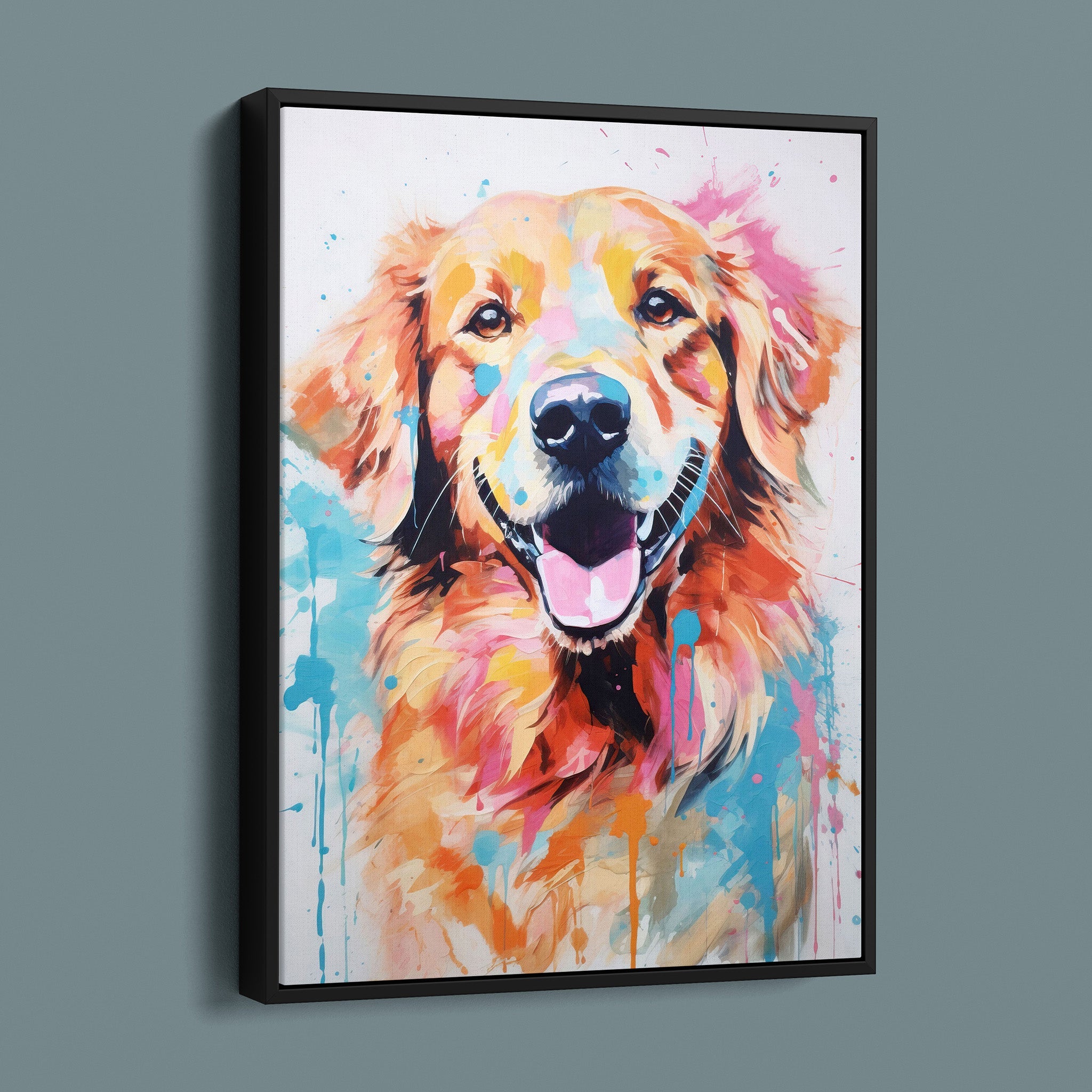 Golden Retriever - Bold Colorful Happy Puppy