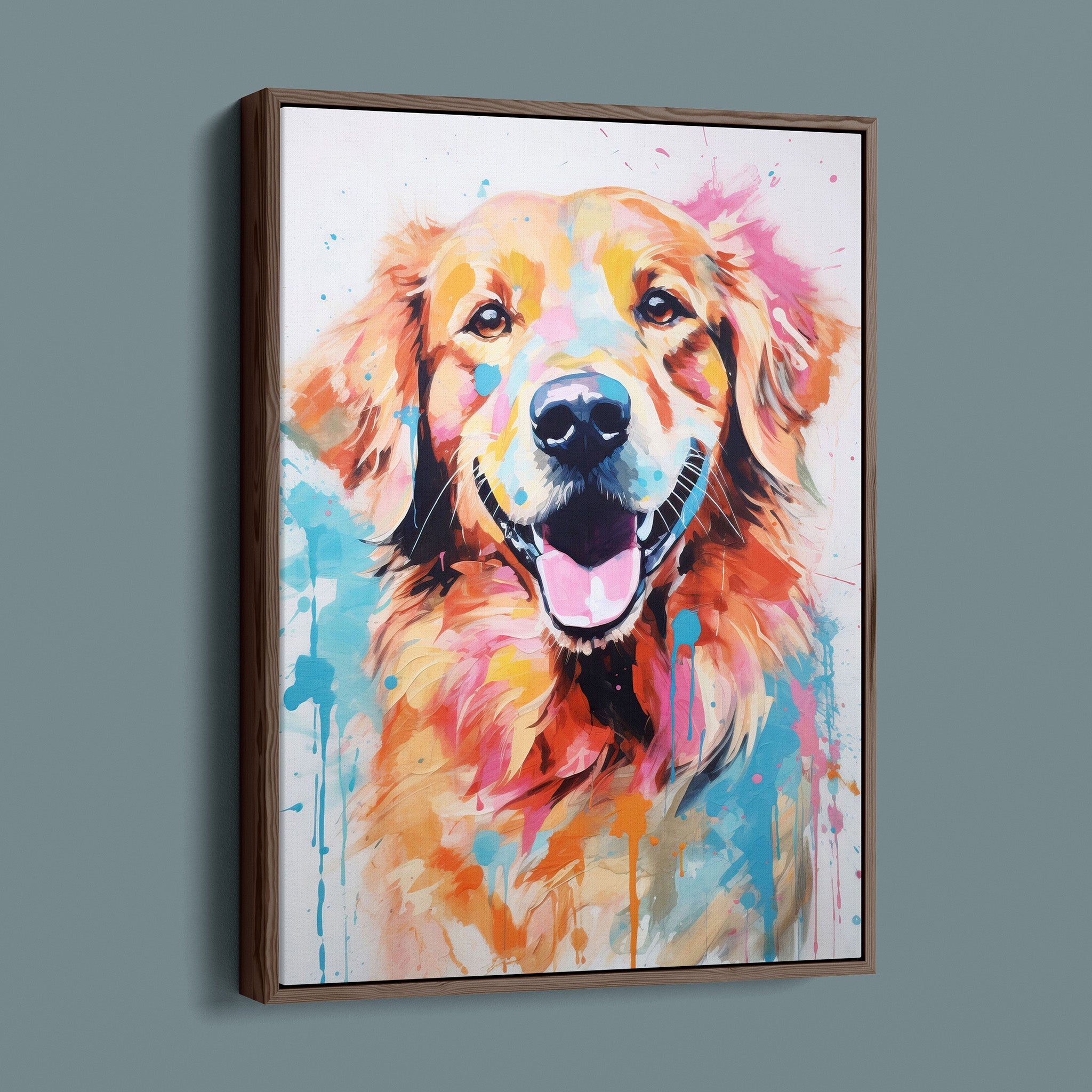 Golden Retriever - Bold Colorful Happy Puppy