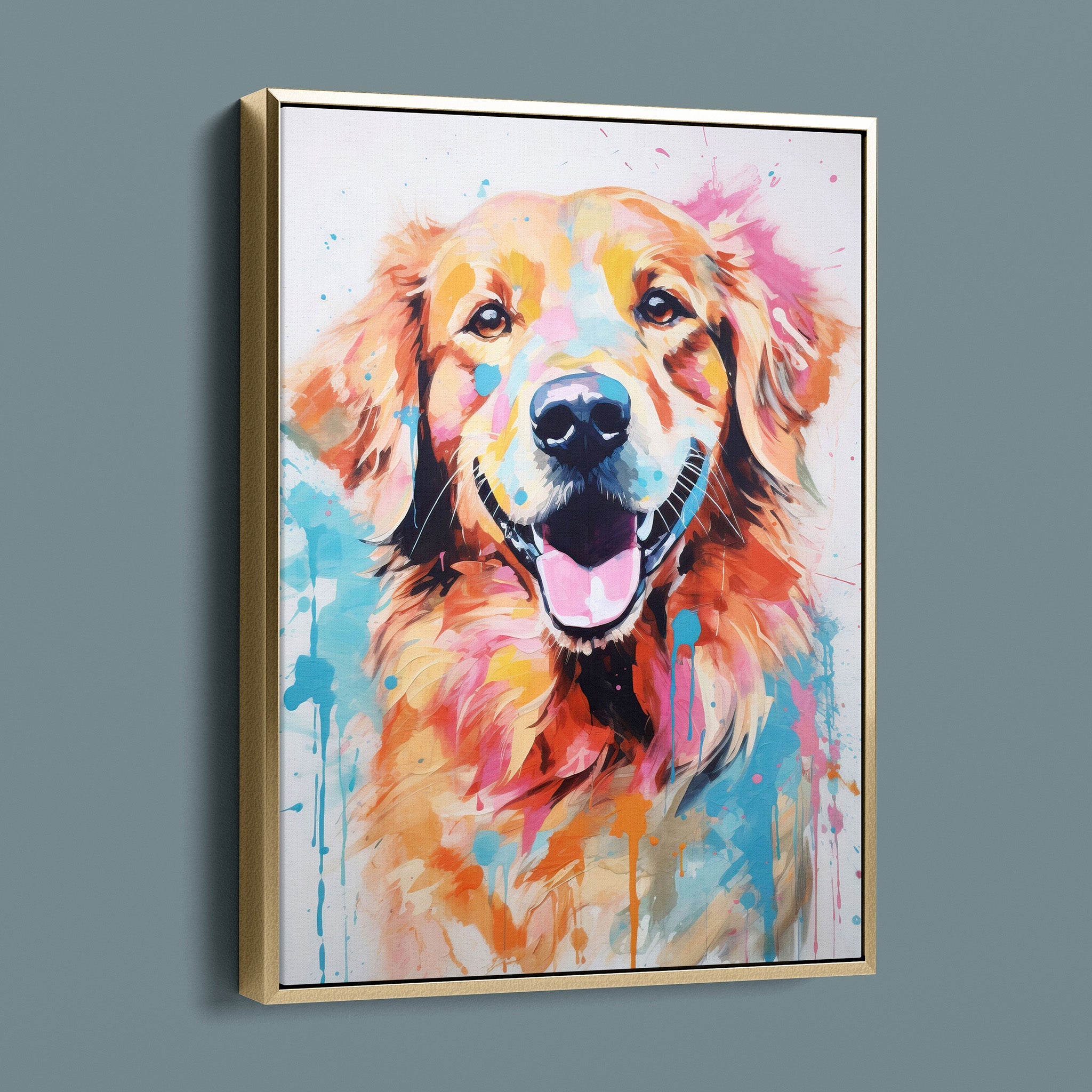Golden Retriever - Bold Colorful Happy Puppy