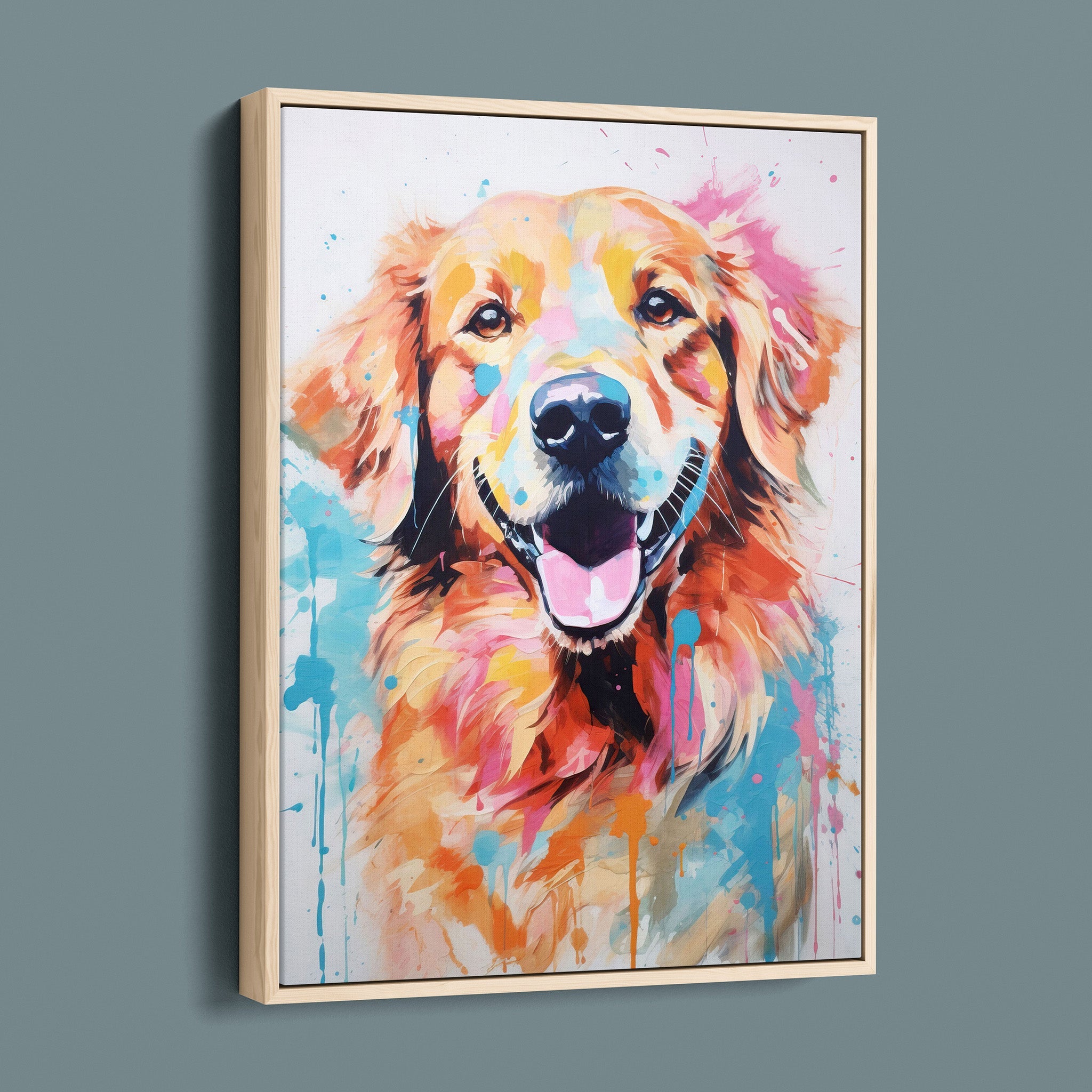 Golden Retriever - Bold Colorful Happy Puppy