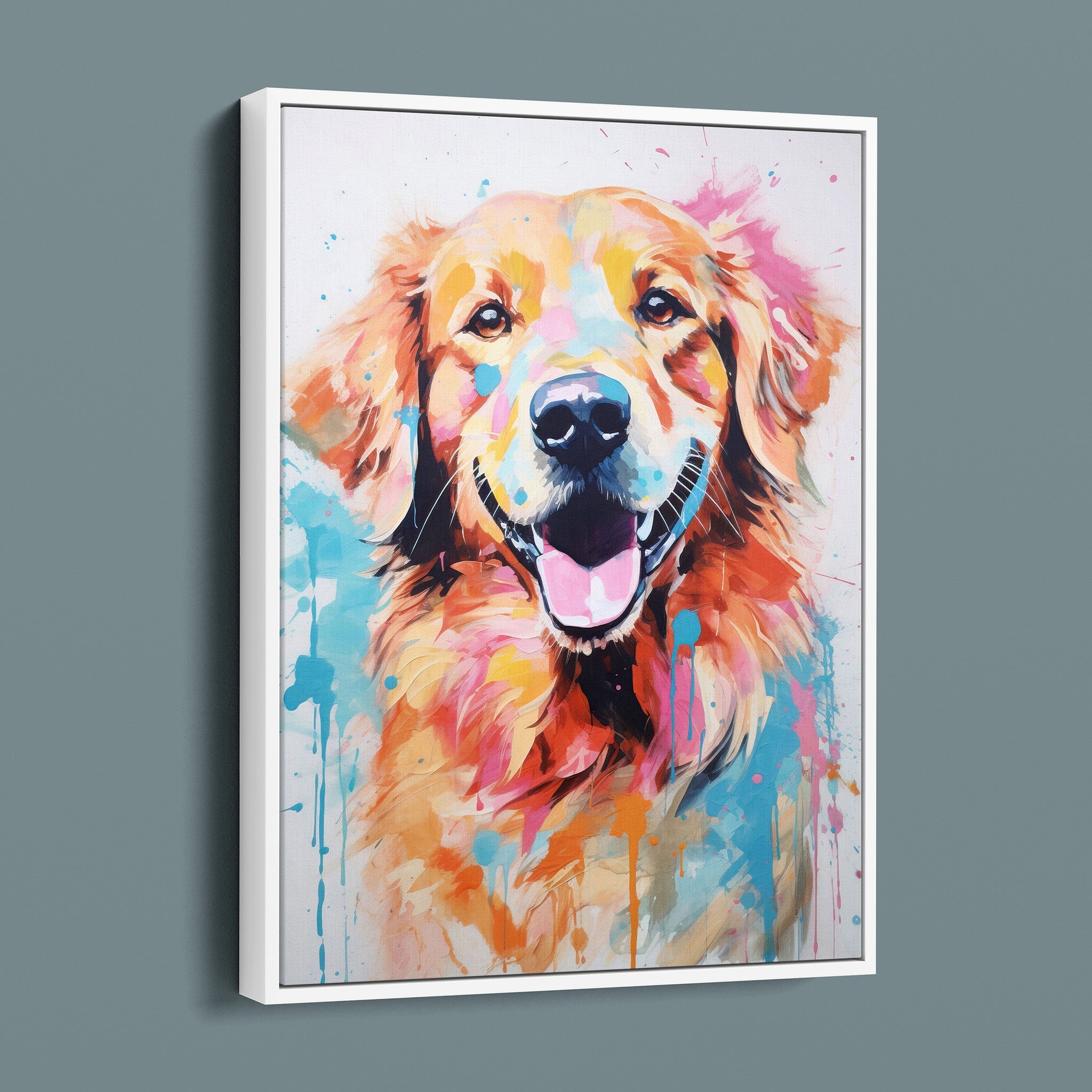 Golden Retriever - Bold Colorful Happy Puppy