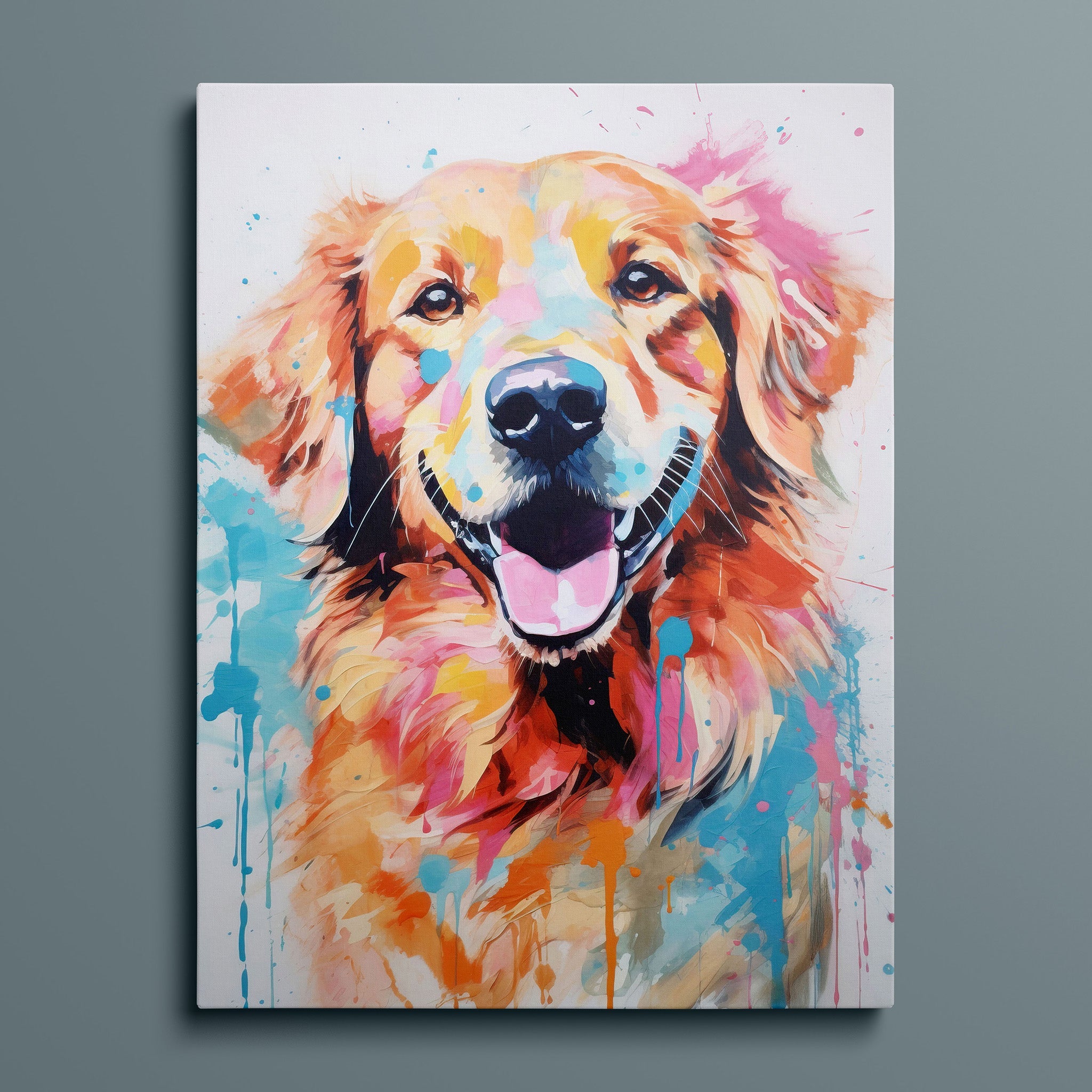 Golden Retriever - Bold Colorful Happy Puppy