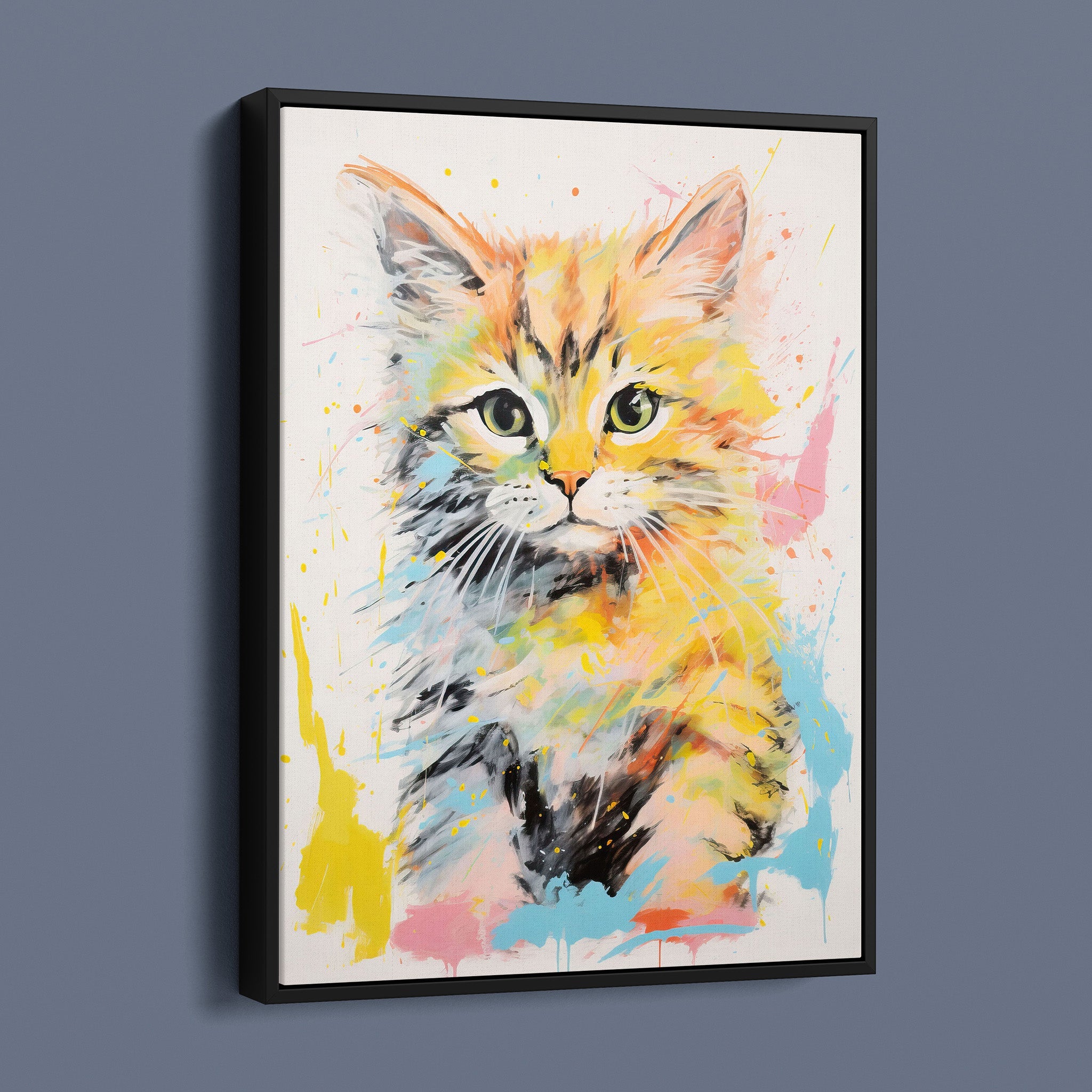 Bold Colorful Happy Kitten