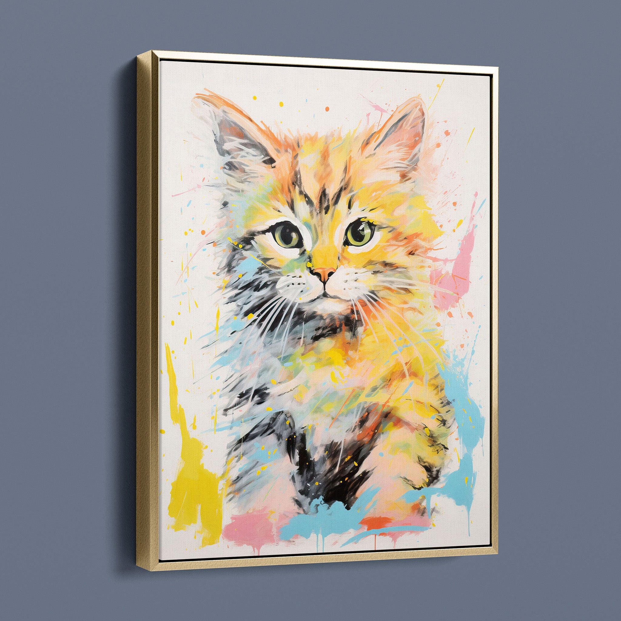 Bold Colorful Happy Kitten