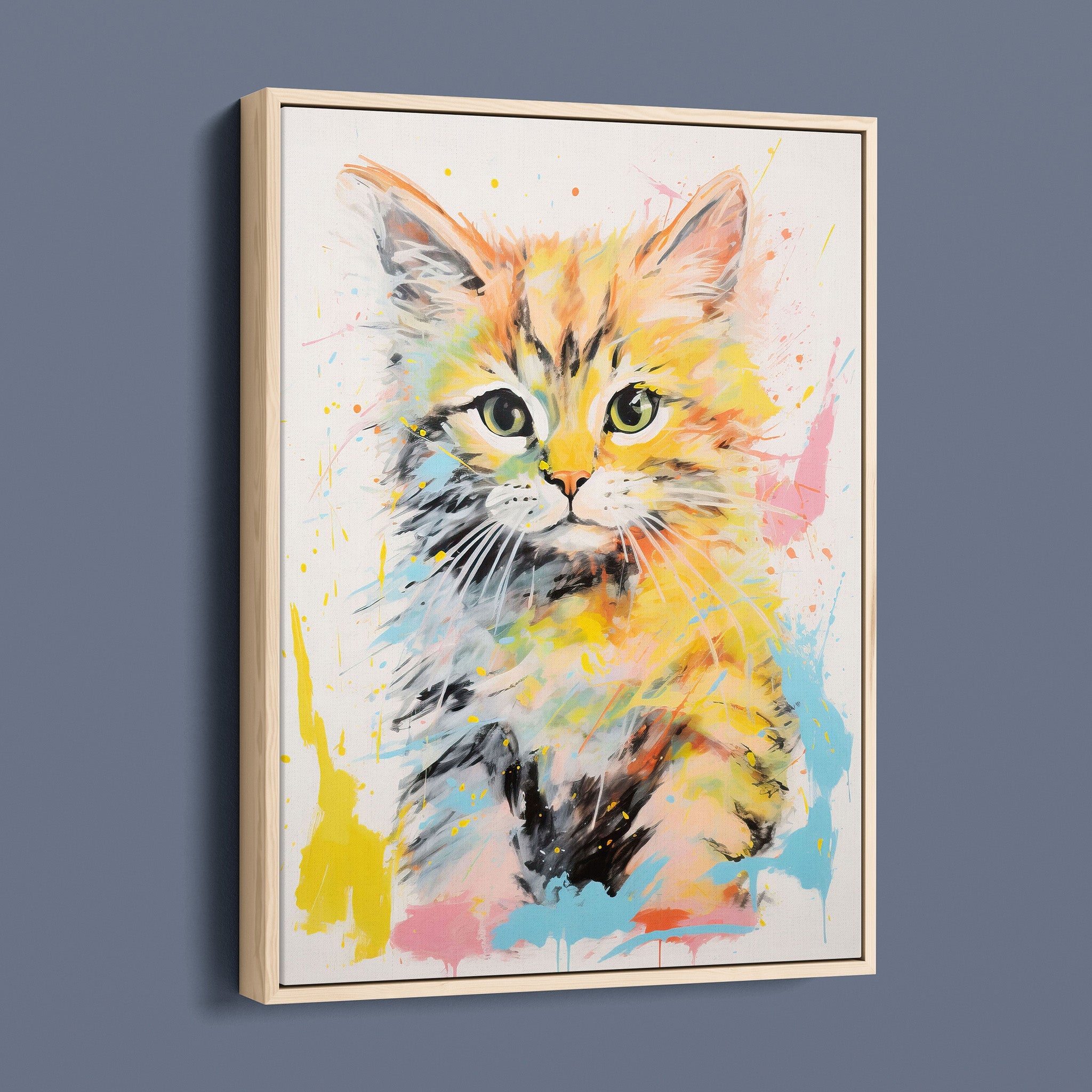 Bold Colorful Happy Kitten