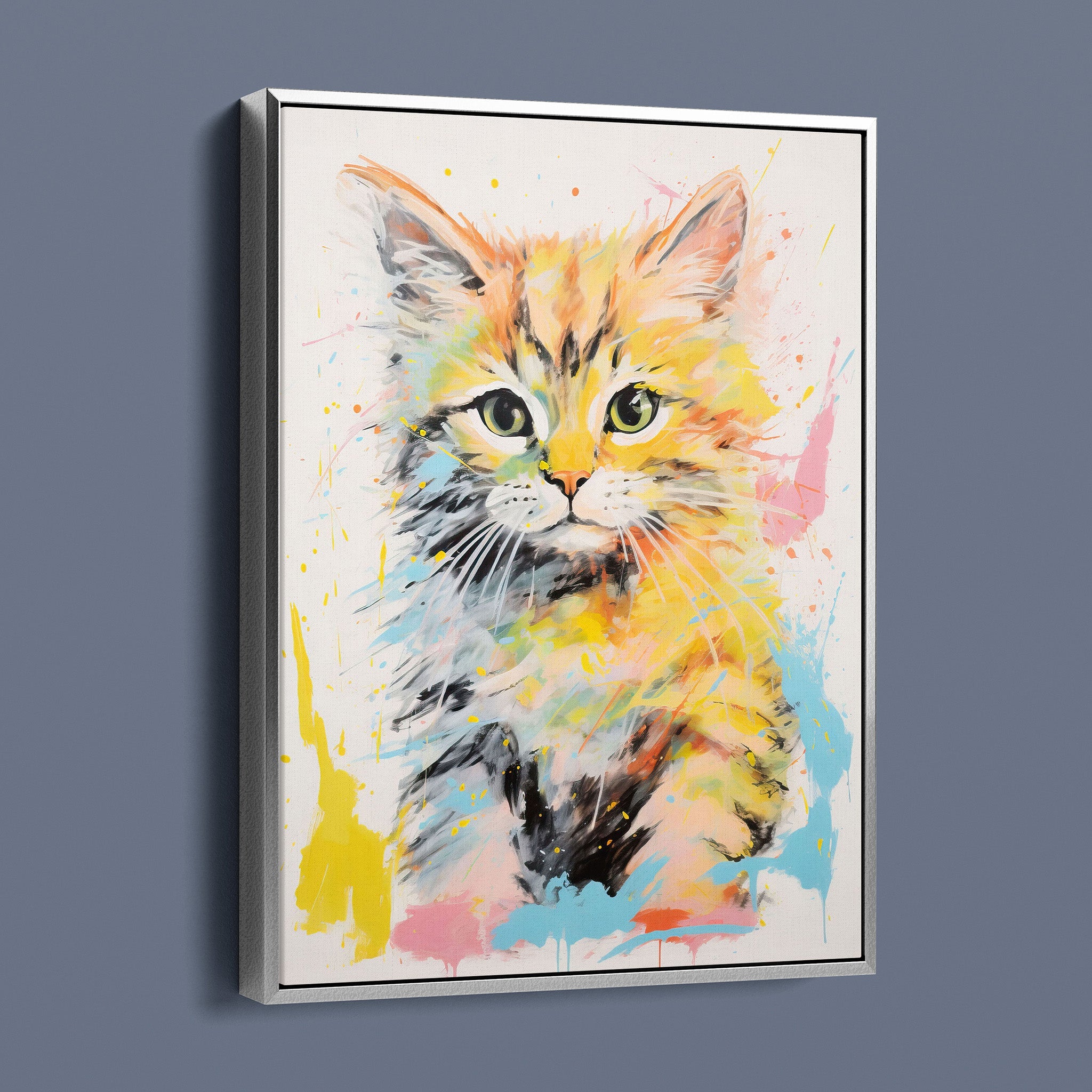 Bold Colorful Happy Kitten