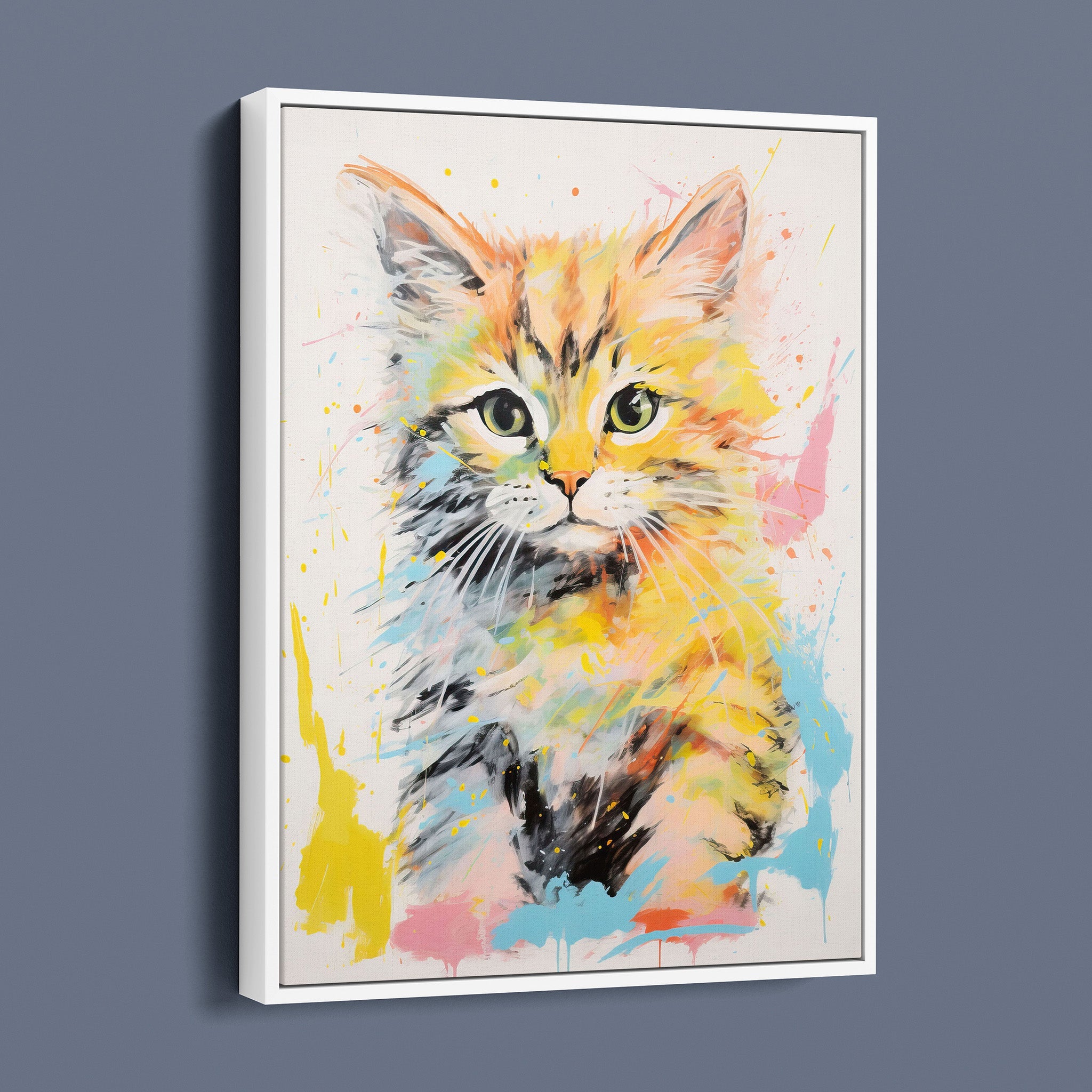 Bold Colorful Happy Kitten