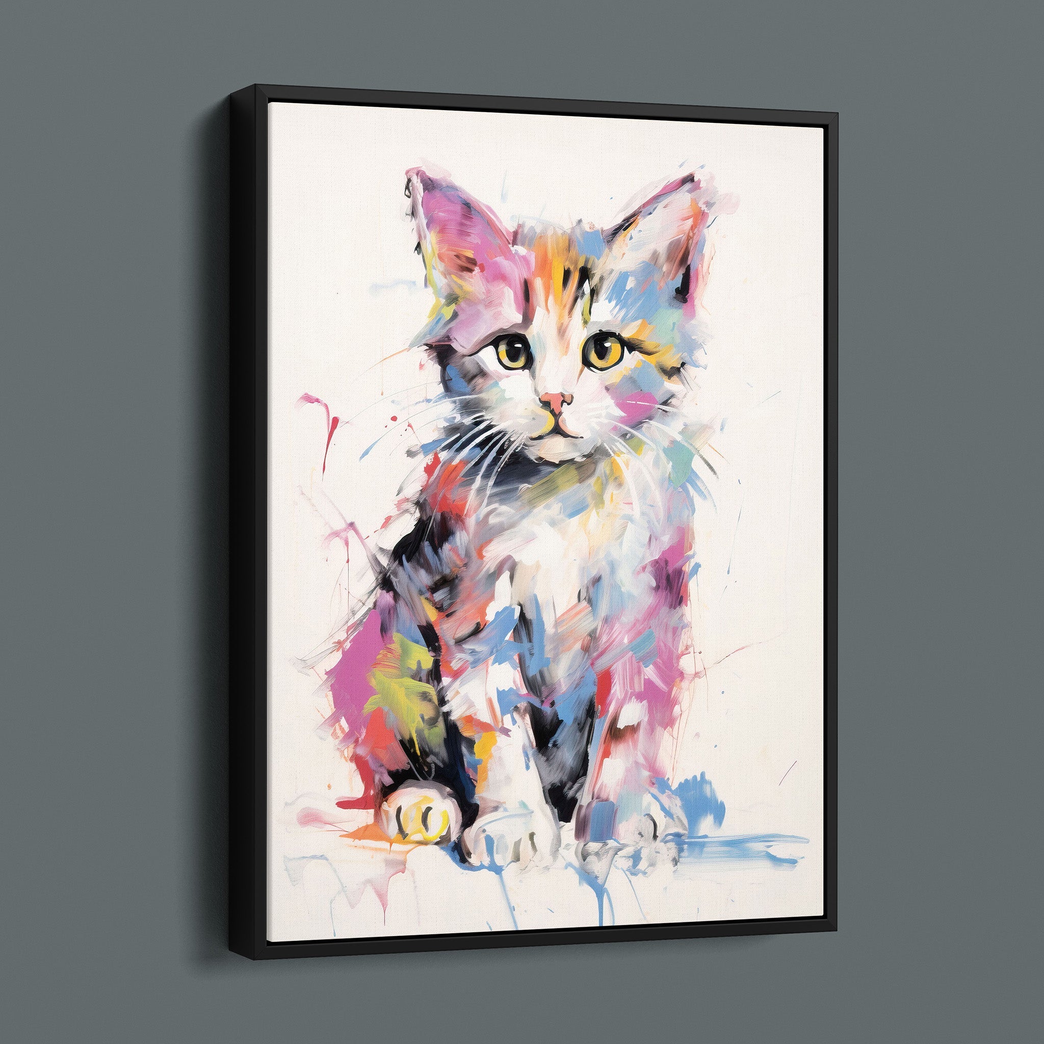 Rainbow Tabby Cat - Bold Colorful HappyKitten