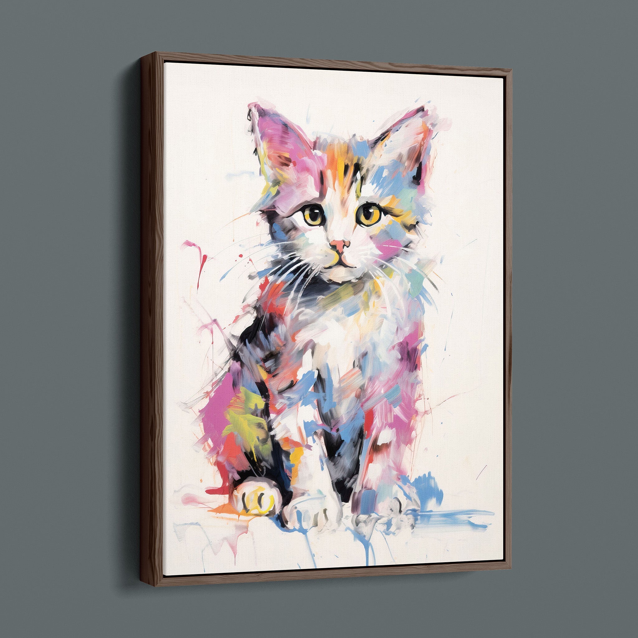Rainbow Tabby Cat - Bold Colorful HappyKitten