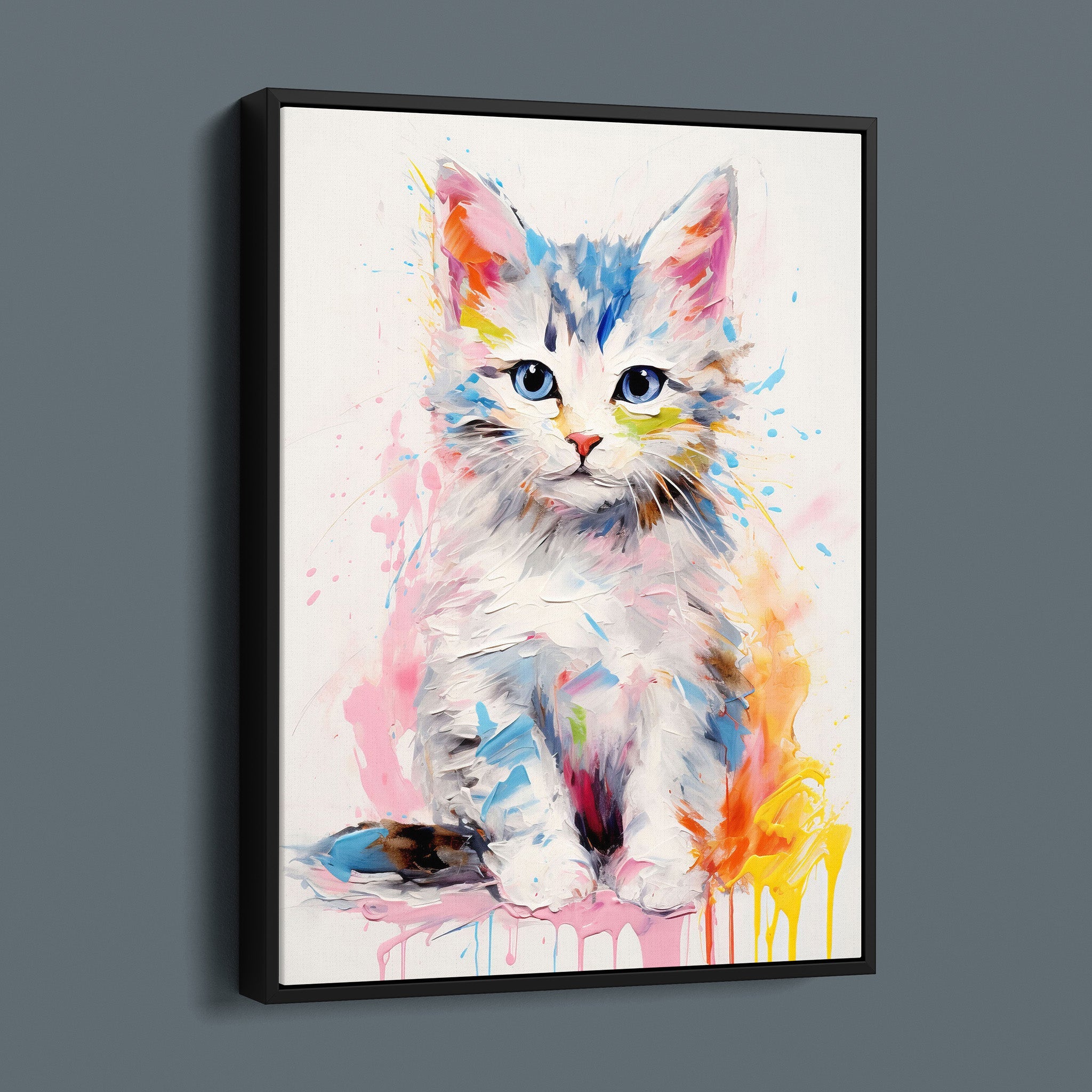 Painted Tabby Bold Colorful Happy Kitten