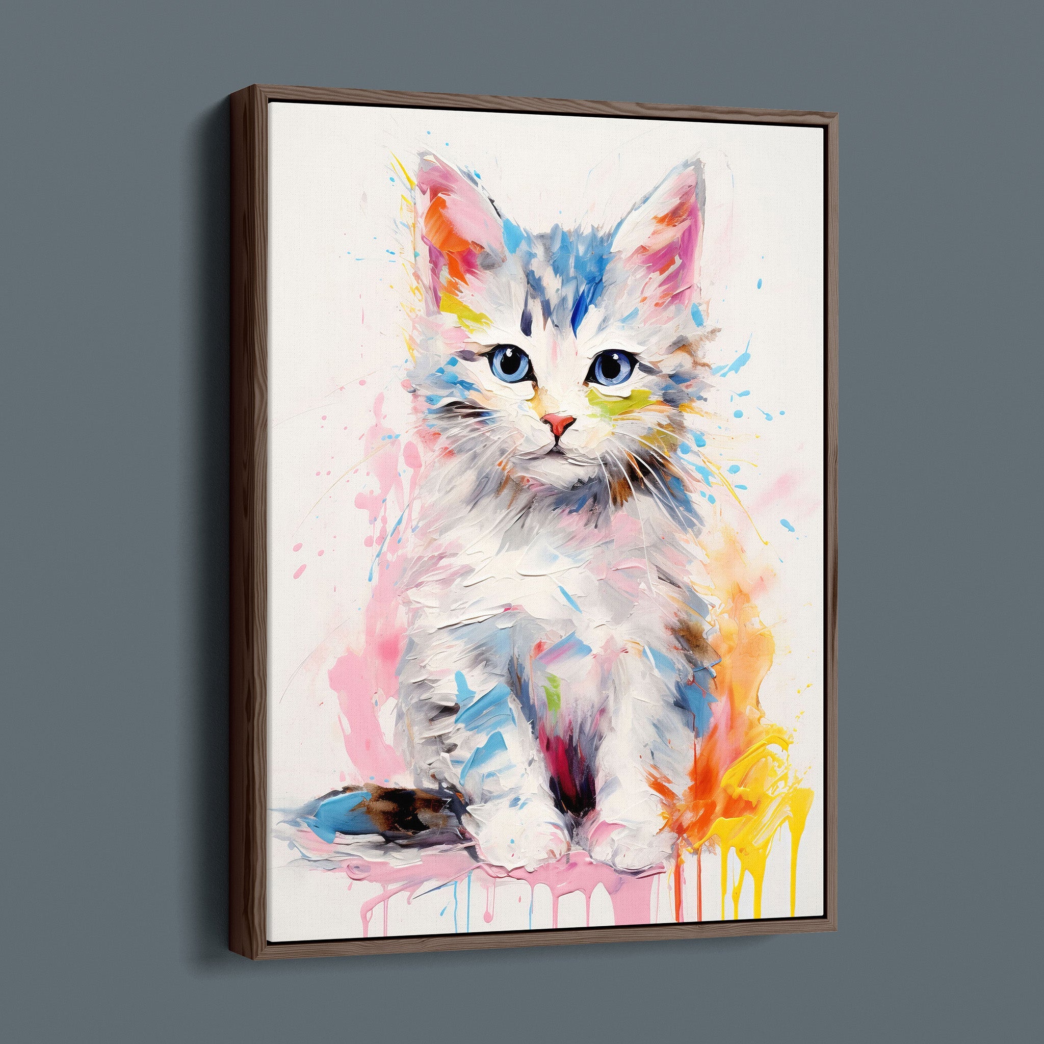 Painted Tabby Bold Colorful Happy Kitten