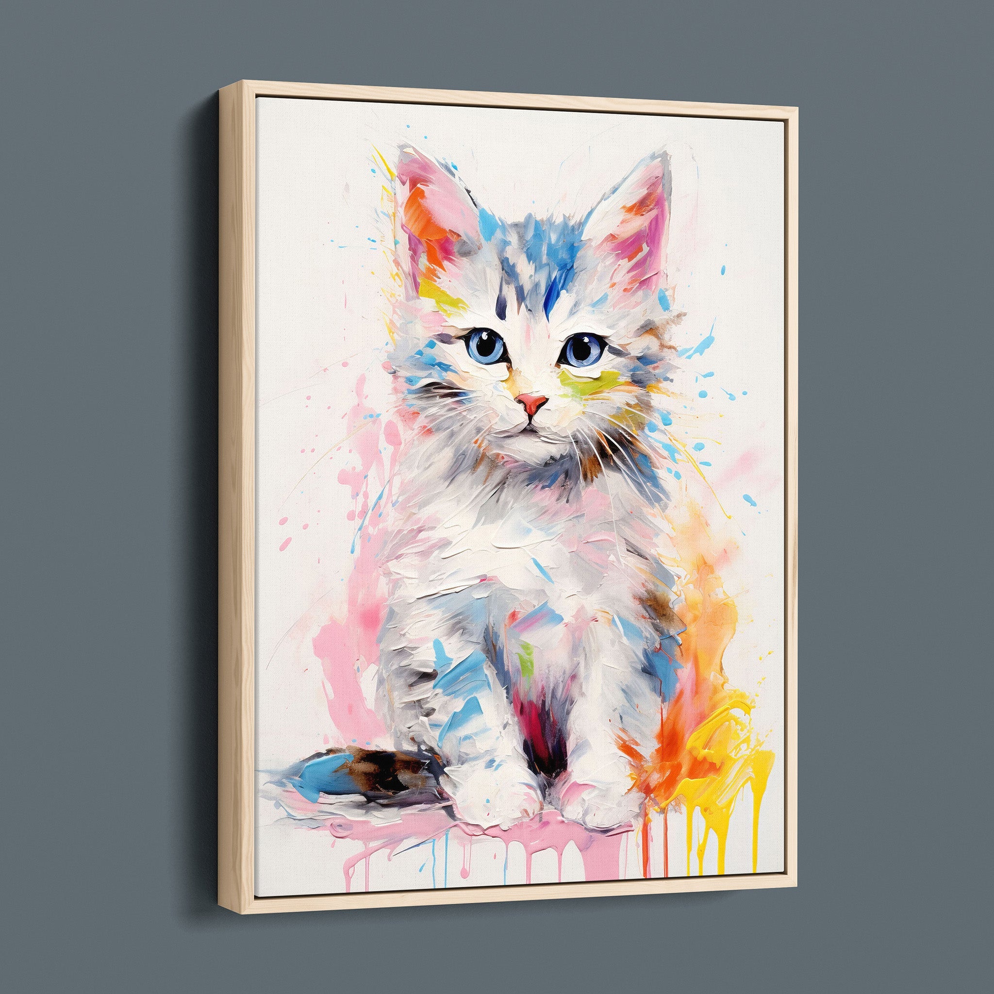 Painted Tabby Bold Colorful Happy Kitten