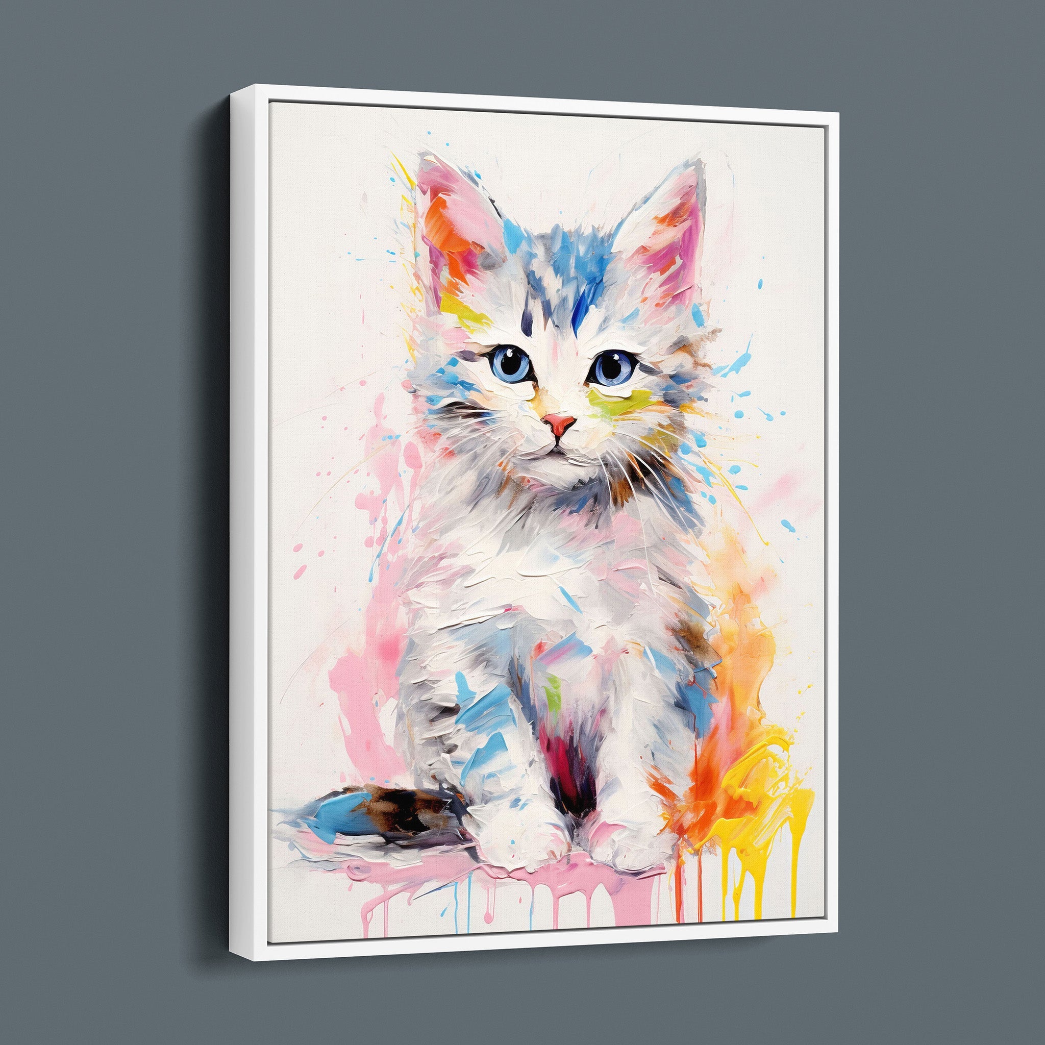 Painted Tabby Bold Colorful Happy Kitten