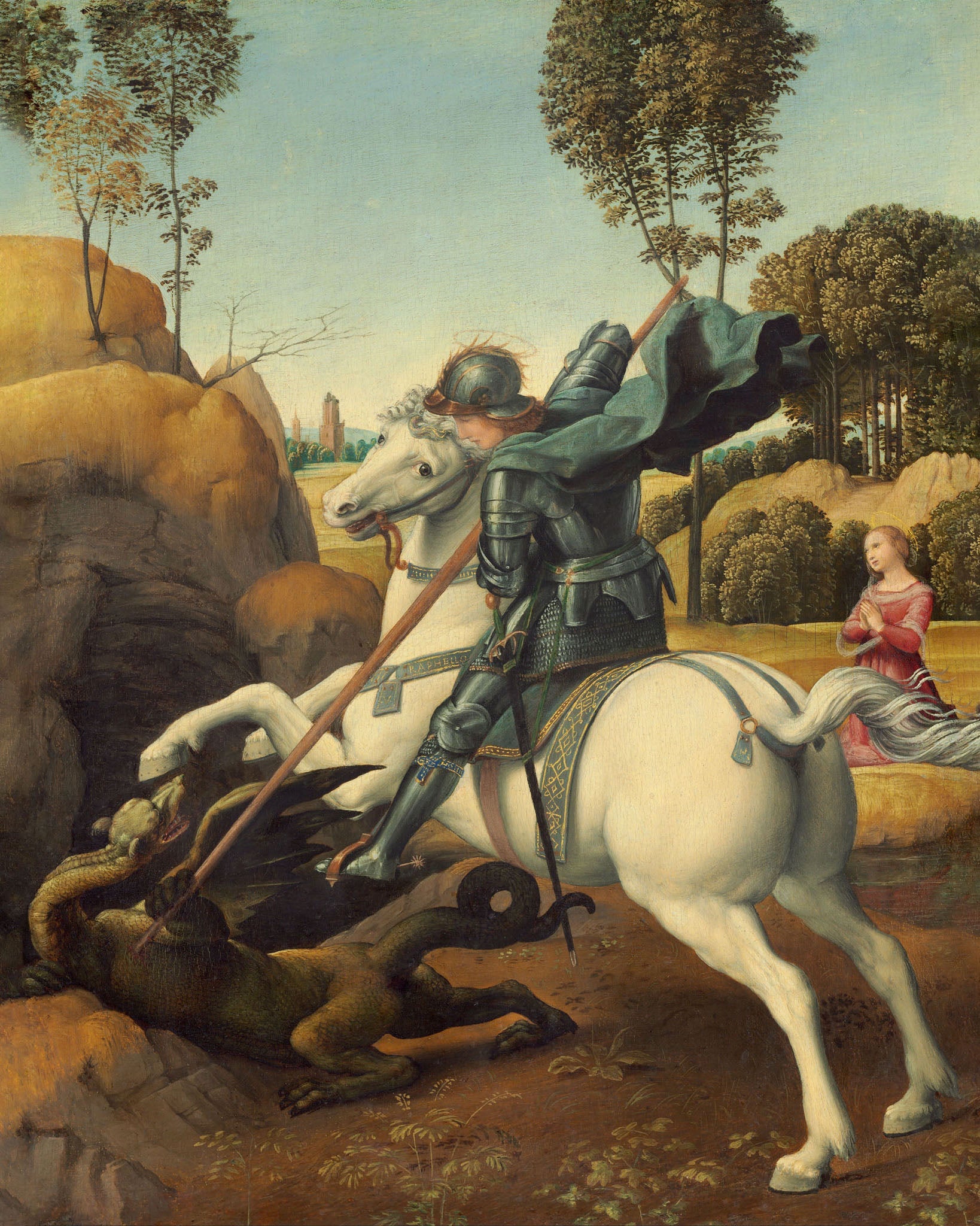 Saint George and the Dragon by Raphael