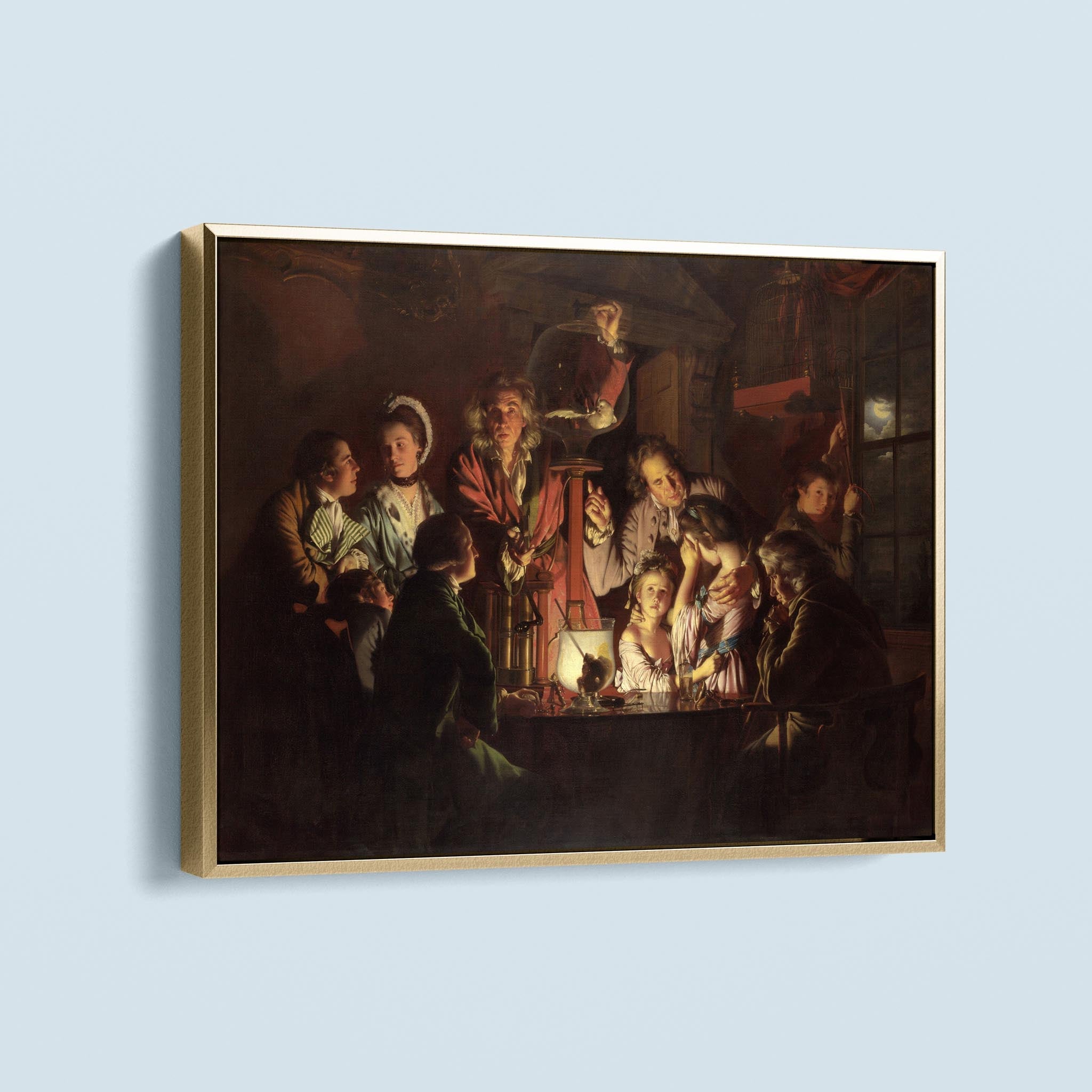 An Experiment on a Bird in an Air Pump by Joseph Wright of Derby