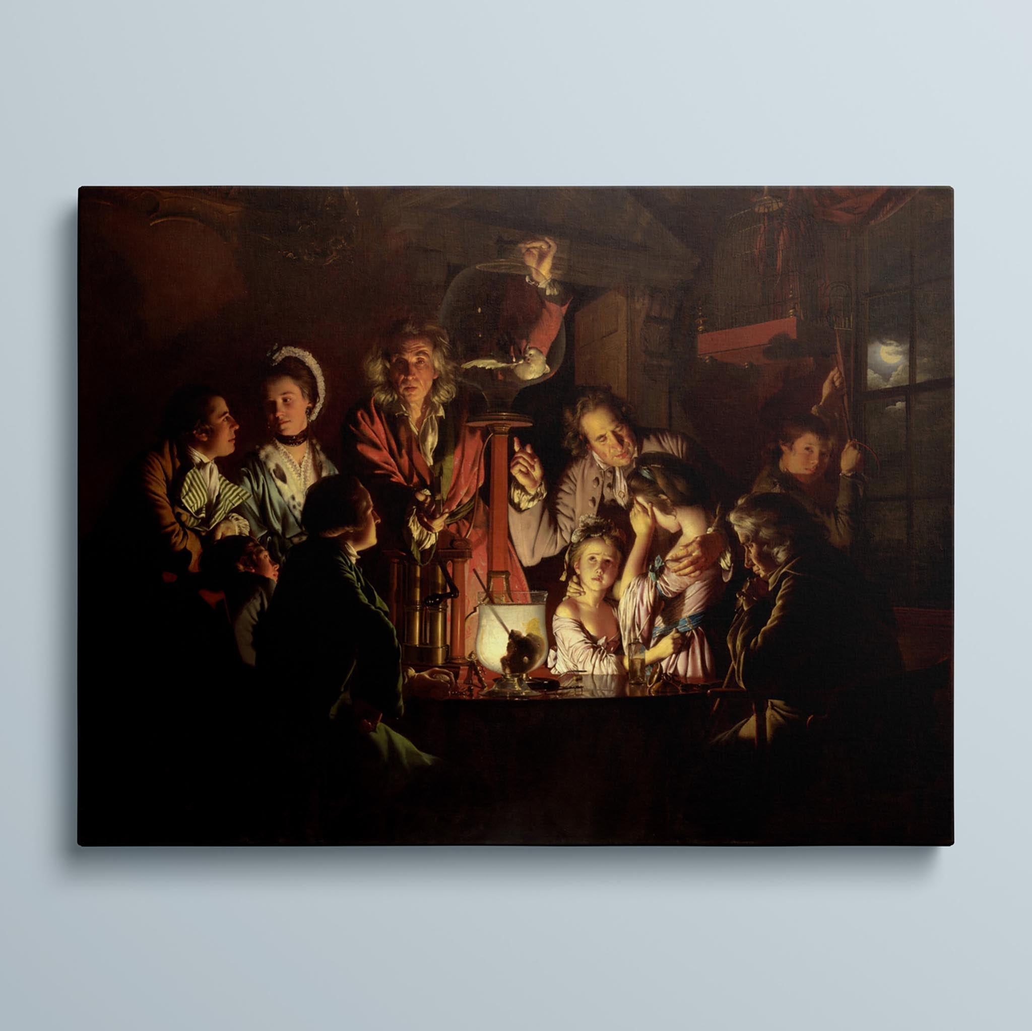 An Experiment on a Bird in an Air Pump by Joseph Wright of Derby