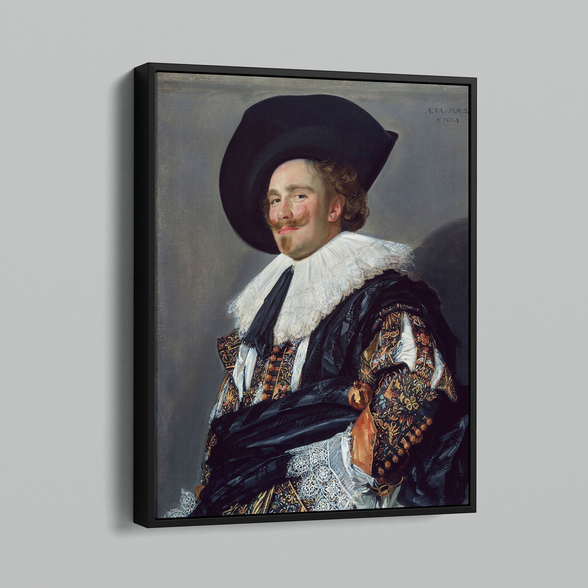 The Laughing Cavalier - Cavalier Soldier by Hals - Enhanced