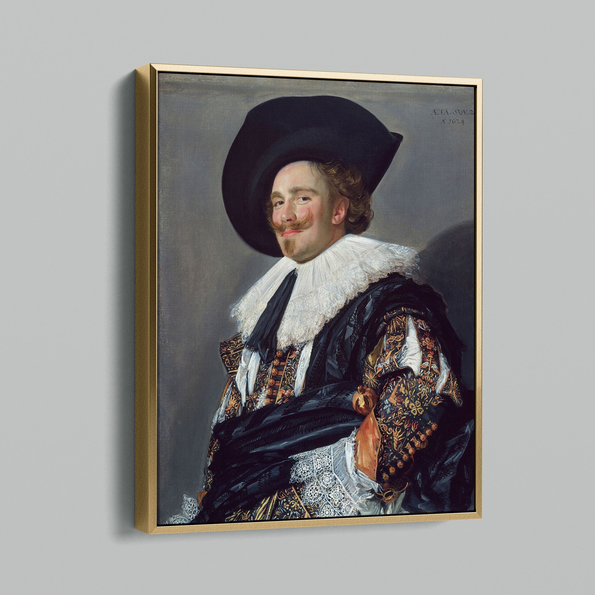 The Laughing Cavalier - Cavalier Soldier by Hals - Enhanced