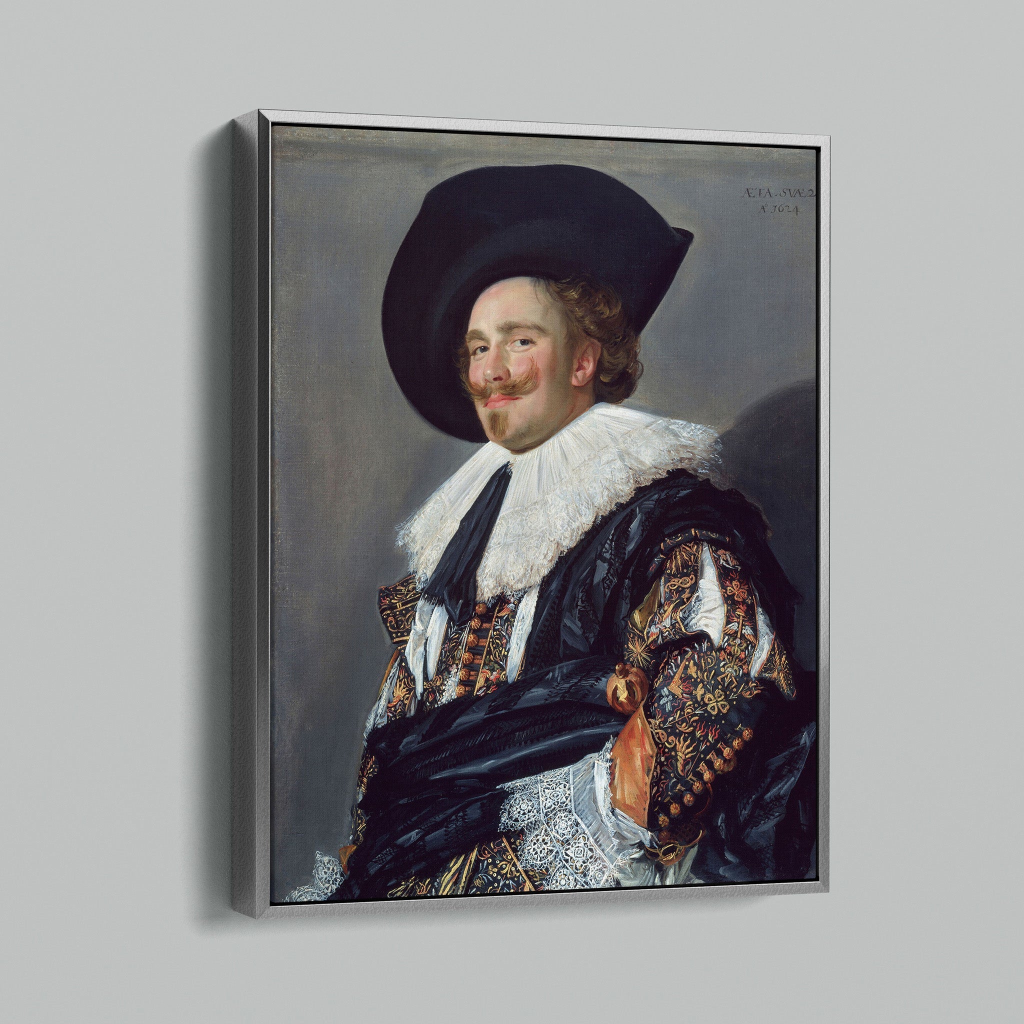 The Laughing Cavalier - Cavalier Soldier by Hals - Enhanced