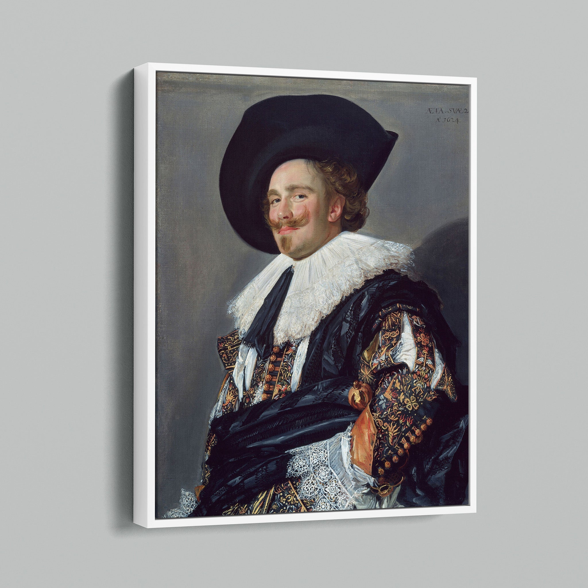 The Laughing Cavalier - Cavalier Soldier by Hals - Enhanced