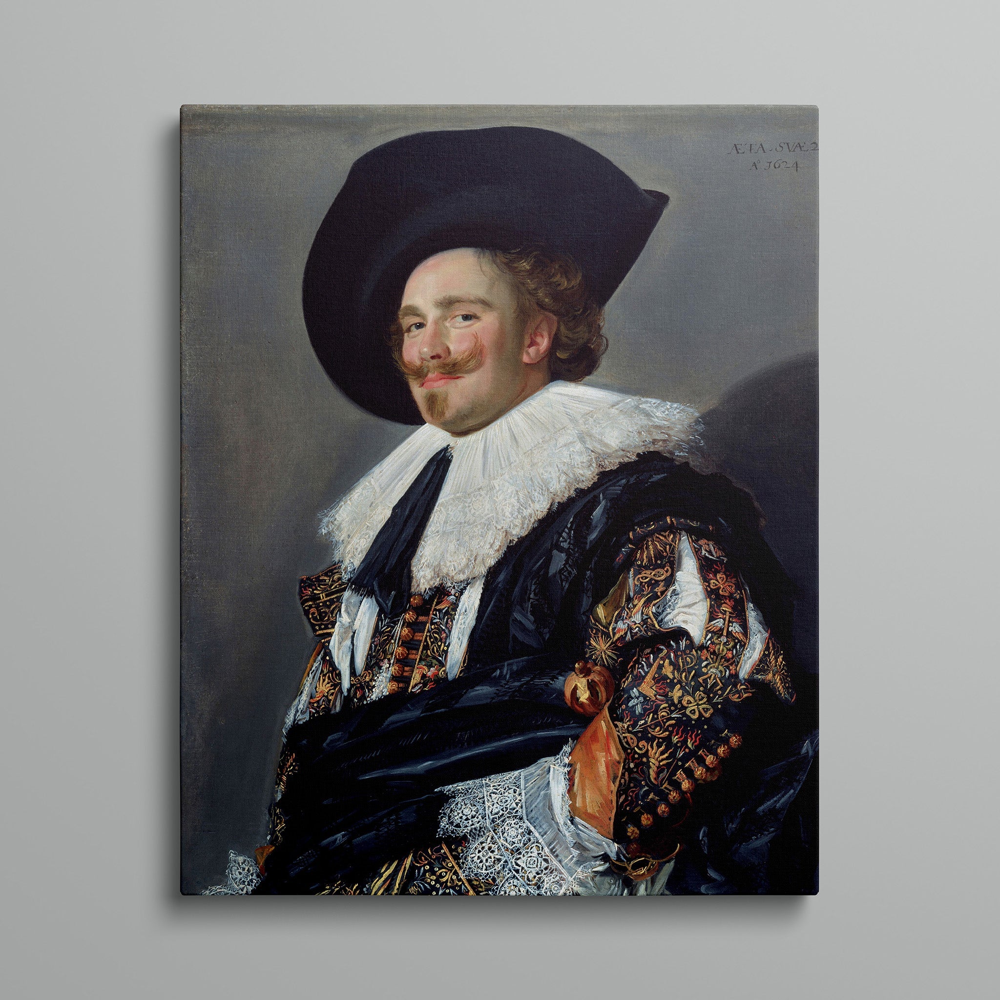 The Laughing Cavalier - Cavalier Soldier by Hals - Enhanced