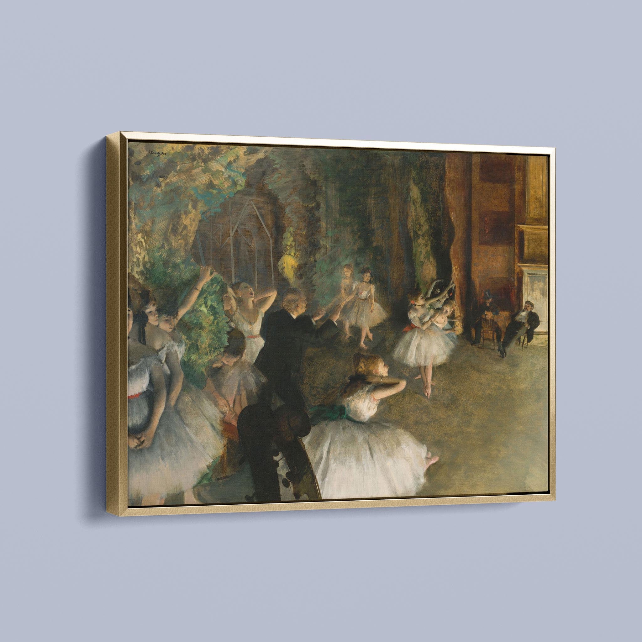 The Rehearsal of the Ballet Onstage by Edgar Degas