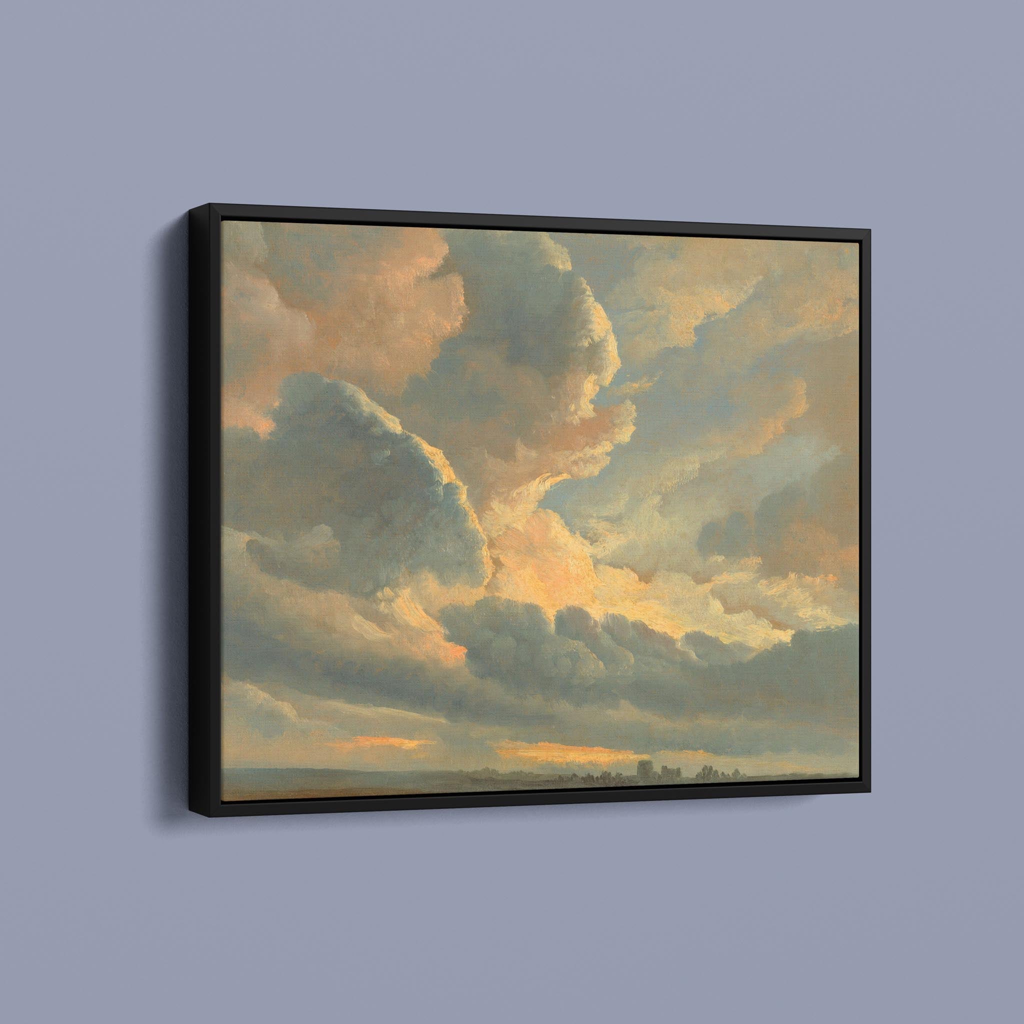 Study of Clouds with a Sunset near Rome by Simon Alexandre CleΜment Denis