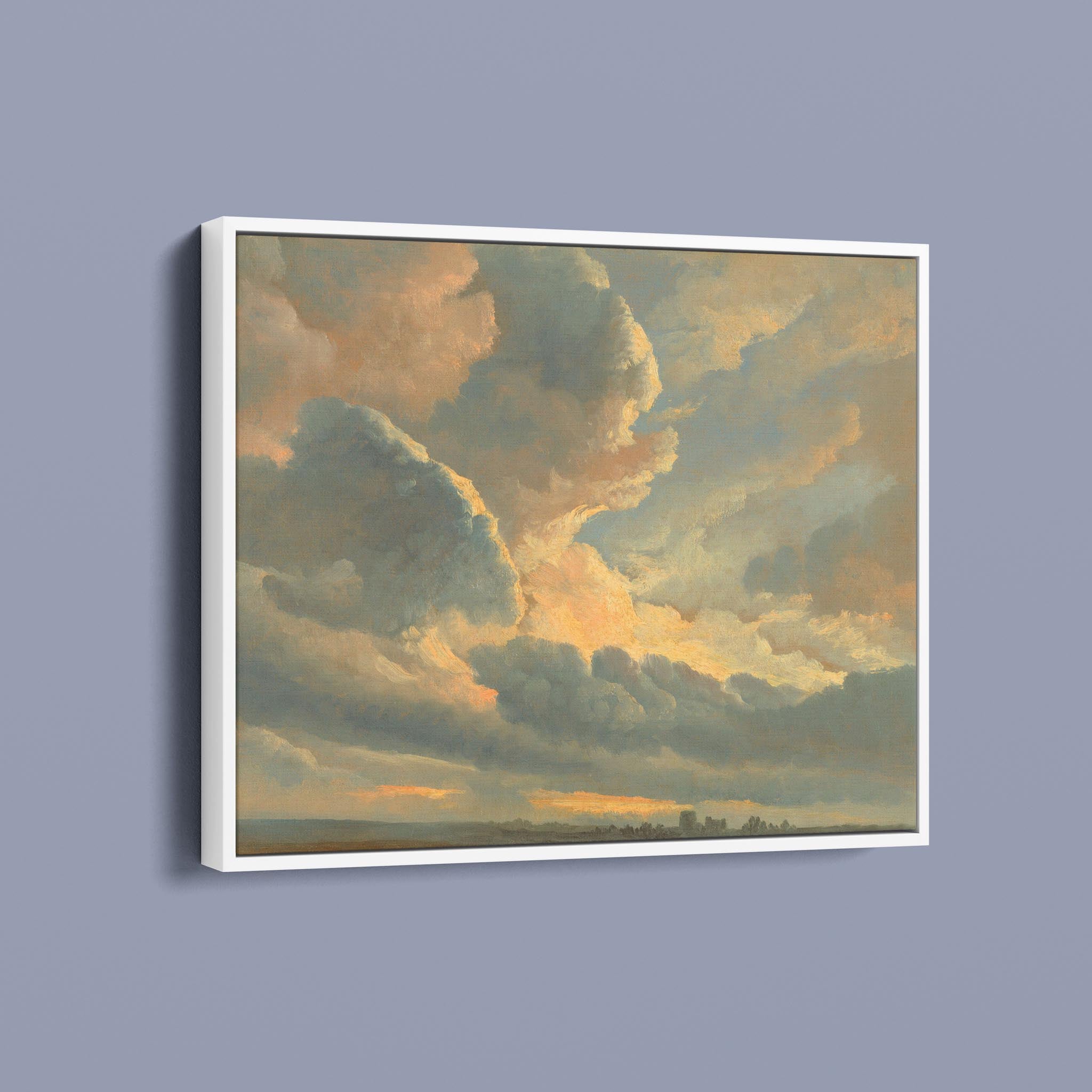 Study of Clouds with a Sunset near Rome by Simon Alexandre Clément Denis