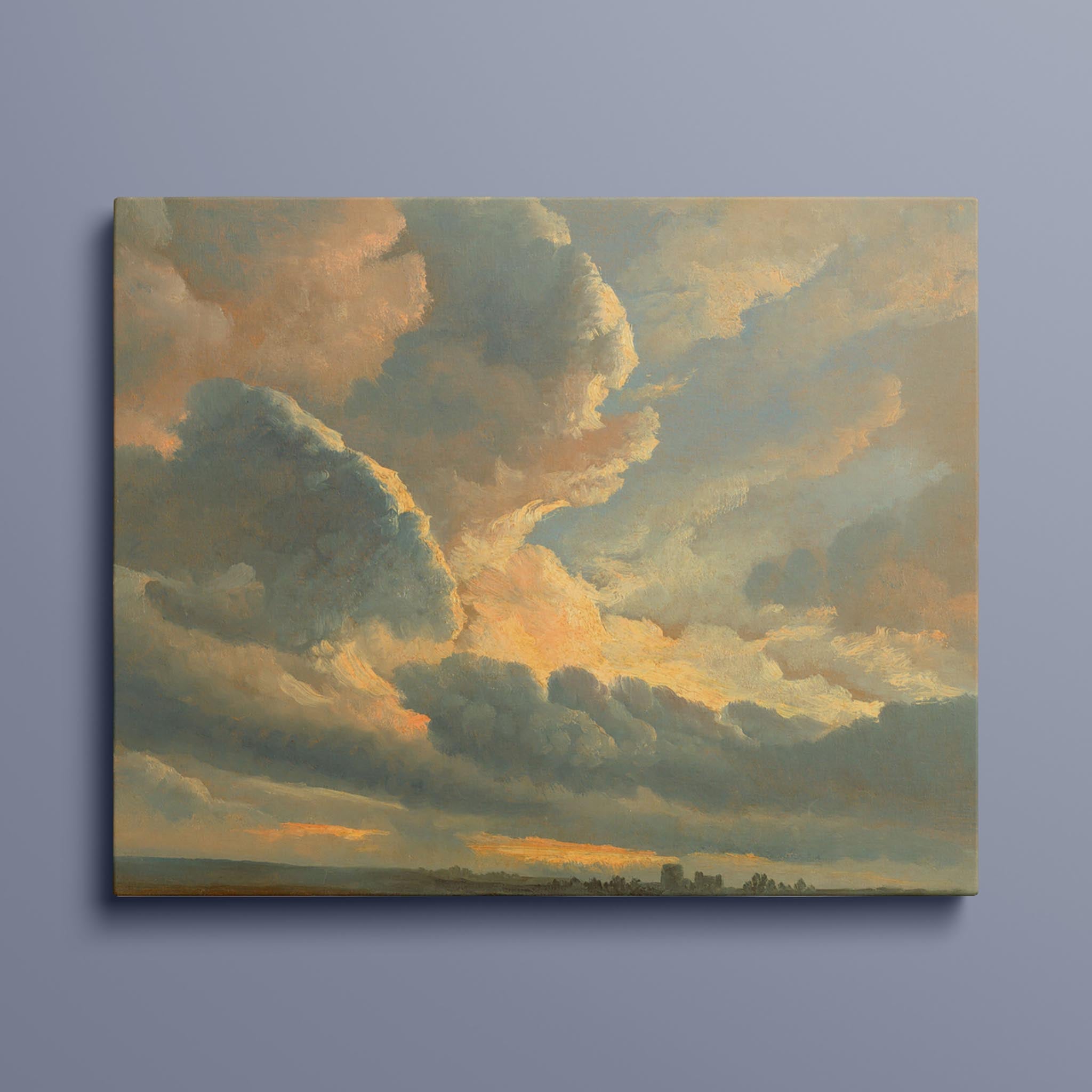 Study of Clouds with a Sunset near Rome by Simon Alexandre Clément Denis