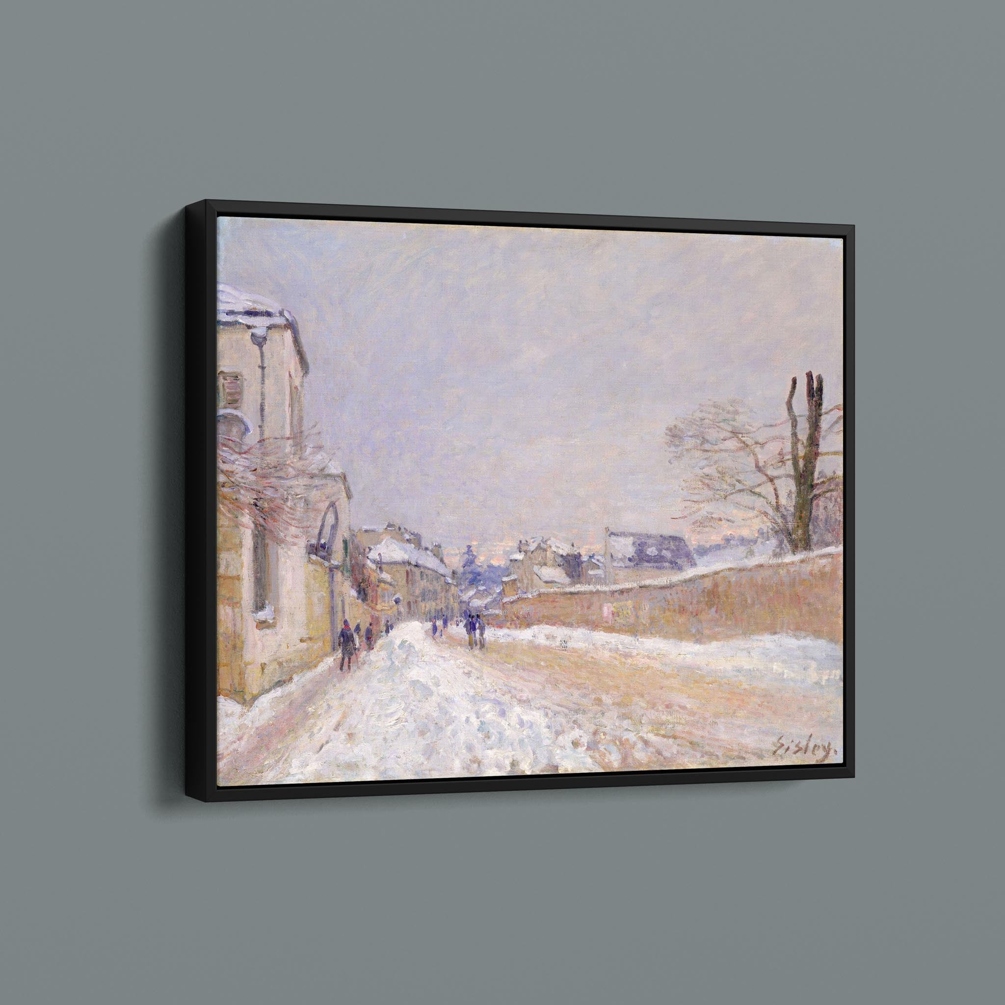 Rue EugeΜne Moussoir at Moret - Winter 1891 Alfred Sisley British