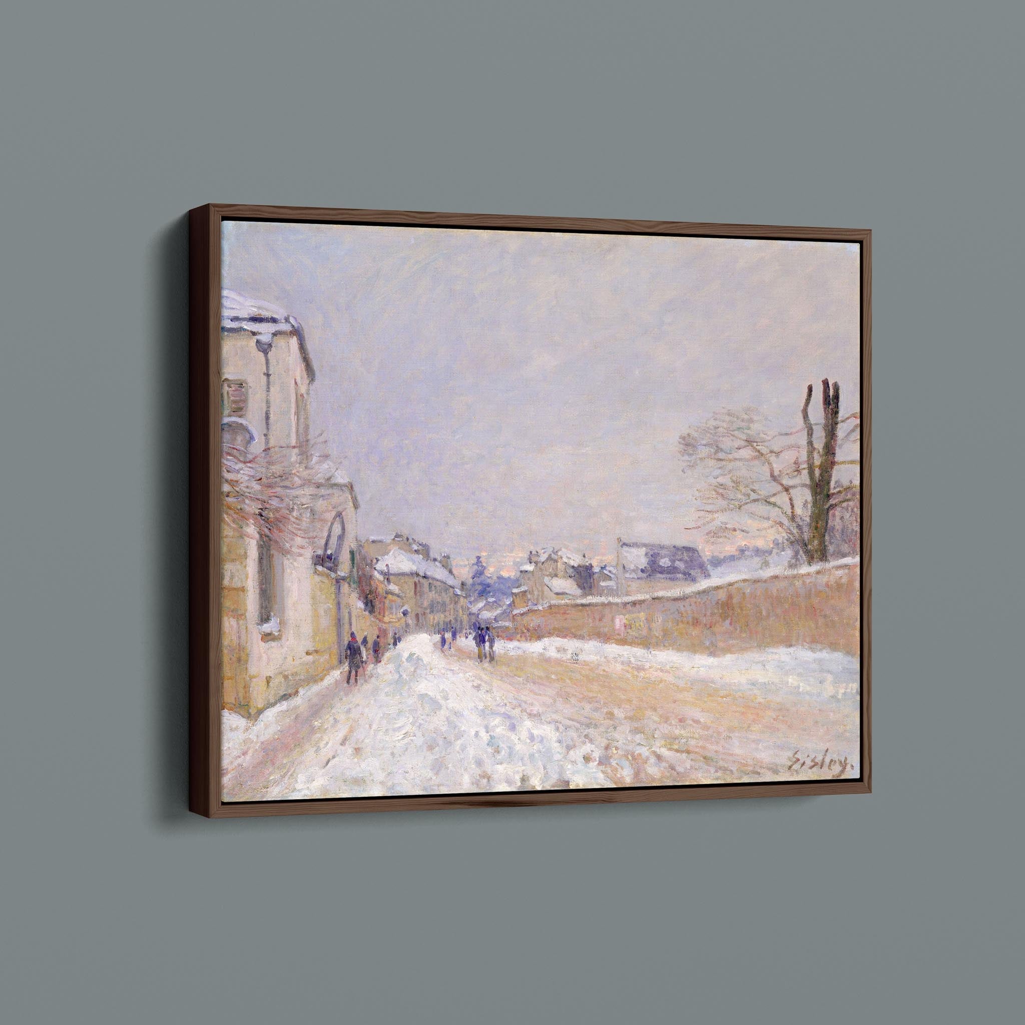 Rue Eugène Moussoir at Moret - Winter 1891 Alfred Sisley British