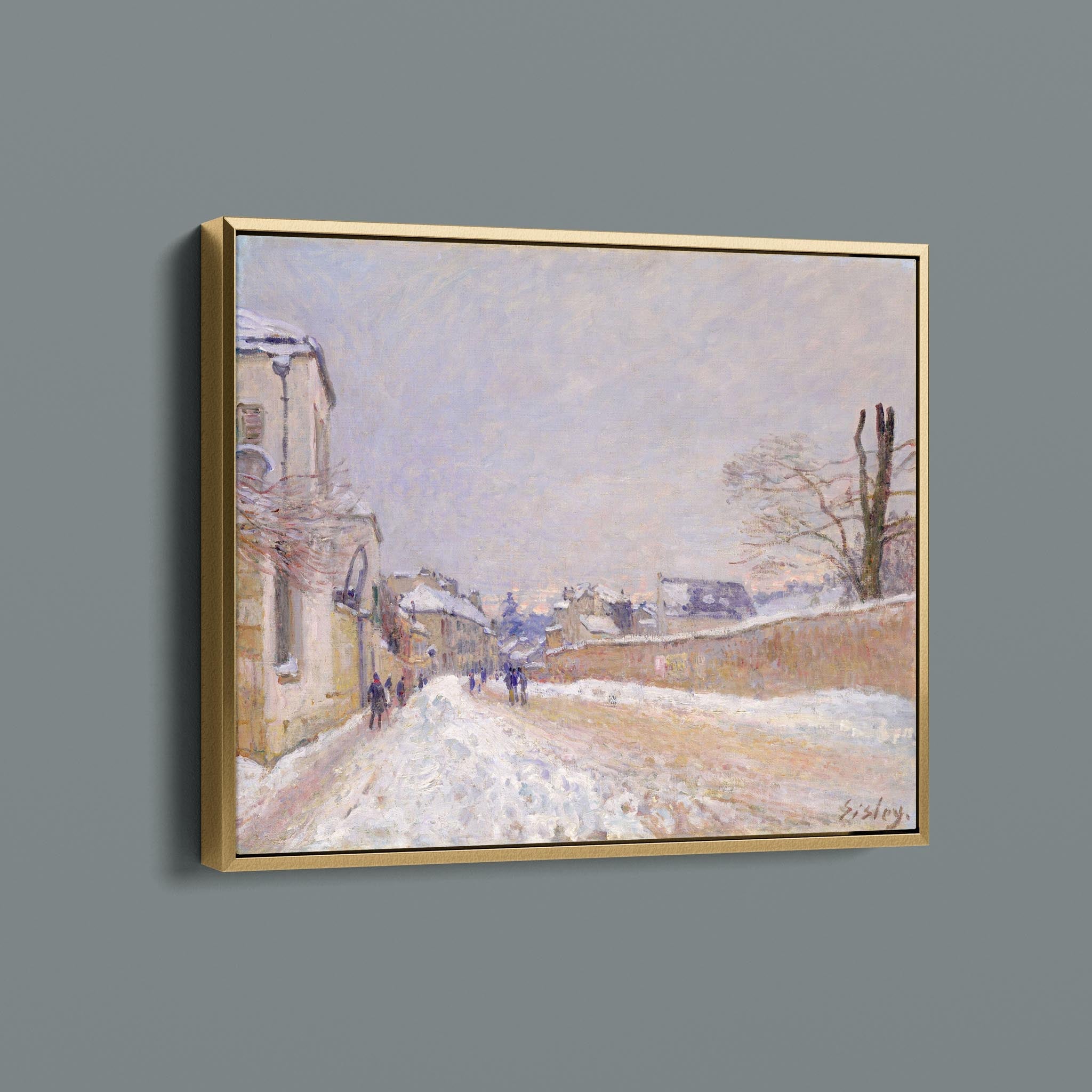Rue Eugène Moussoir at Moret - Winter 1891 Alfred Sisley British