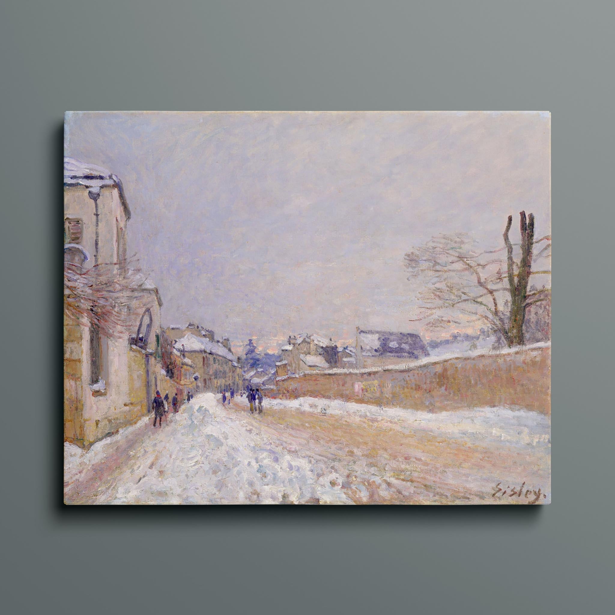 Rue Eugène Moussoir at Moret - Winter 1891 Alfred Sisley British