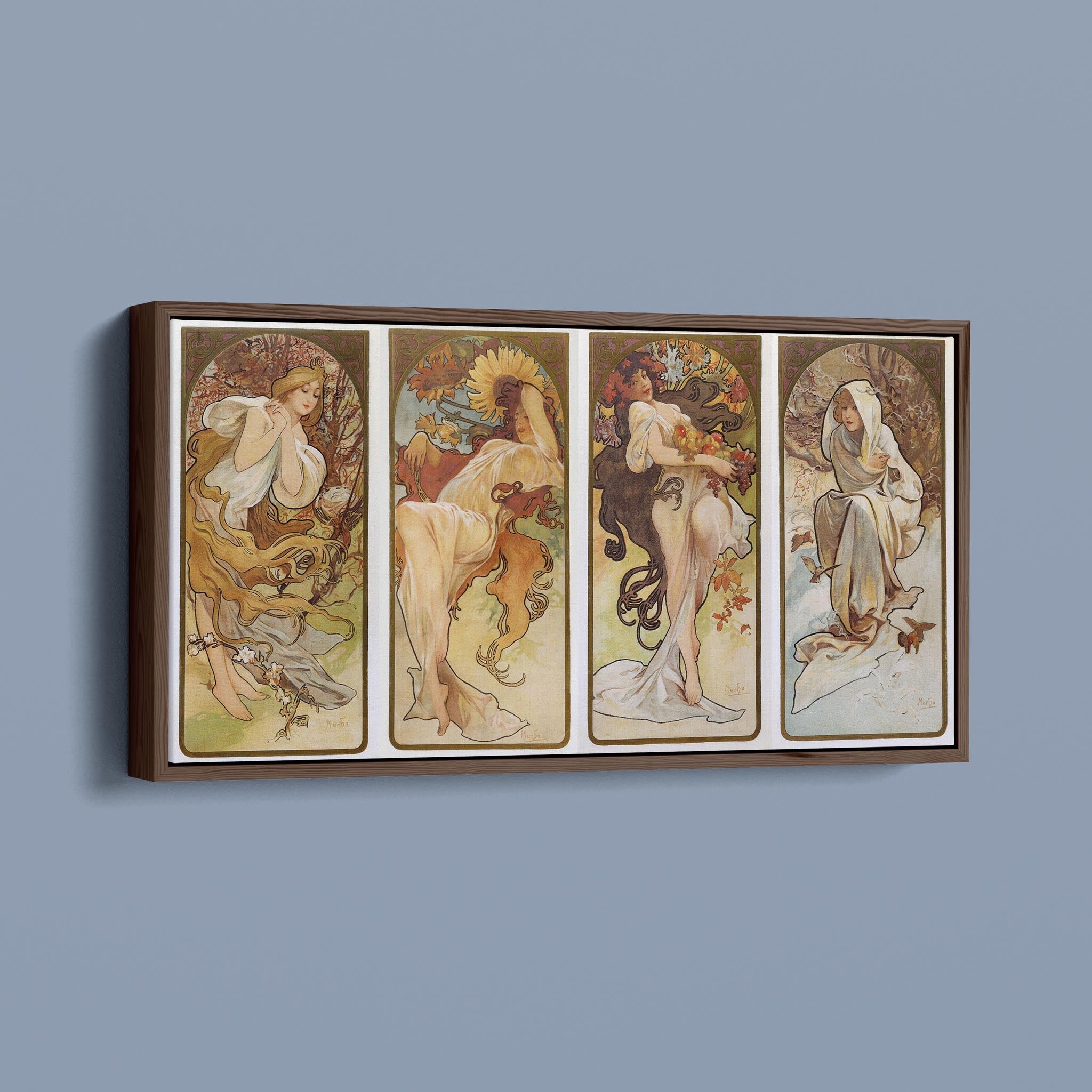 The Four Seasons or Les Saisons - Prauge 1896 by Alphonse Mucha