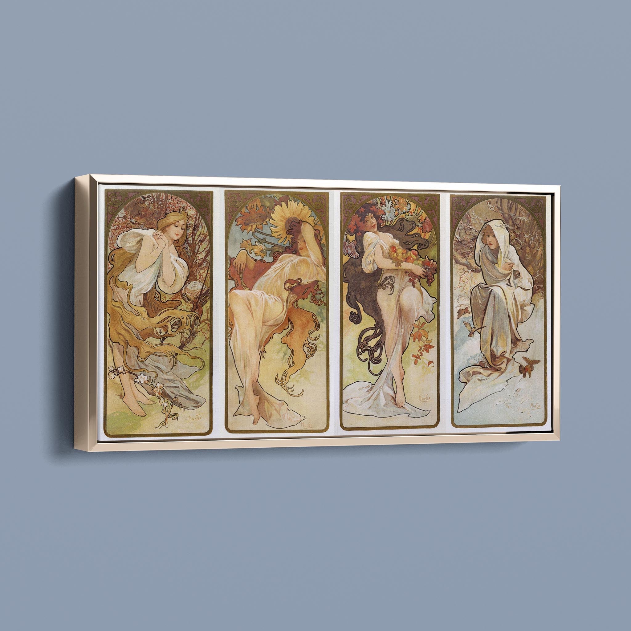 The Four Seasons or Les Saisons - Prauge 1896 by Alphonse Mucha